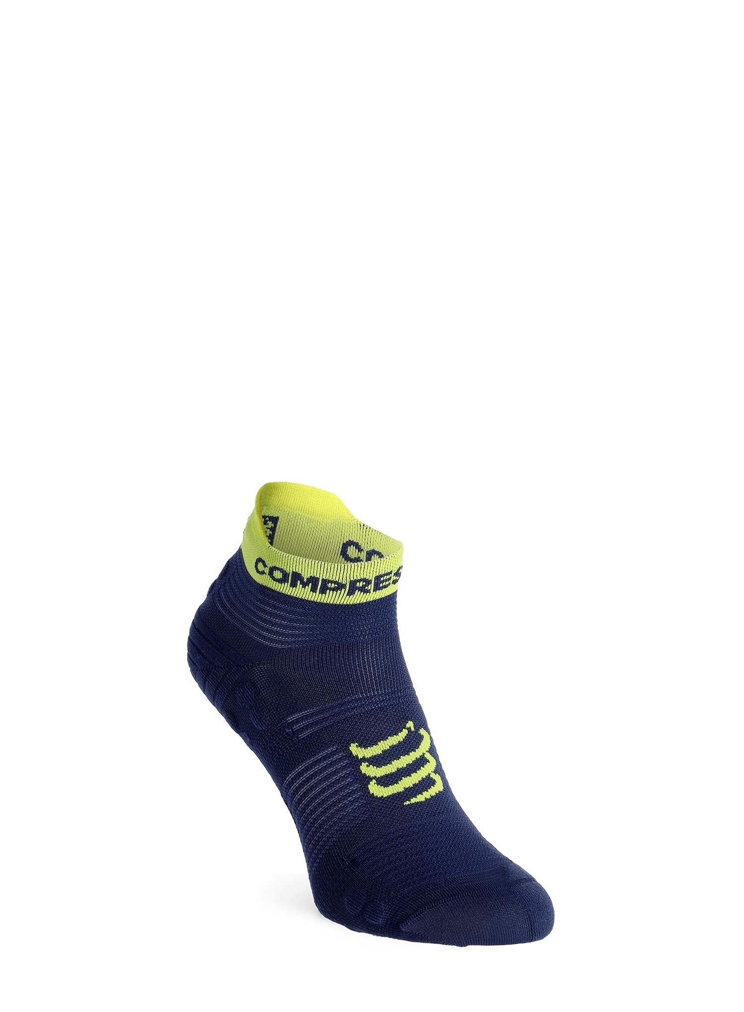 Tekaške nogavice Compressport Pro Racing Socks v4.0 Run Low - blues/green sheen