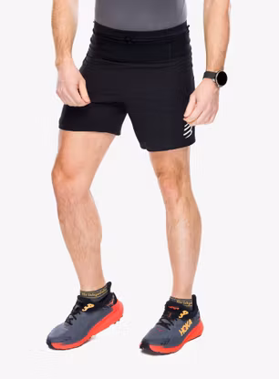 Tekaške kratke hlače Compressport Trail Racing Overshort - black