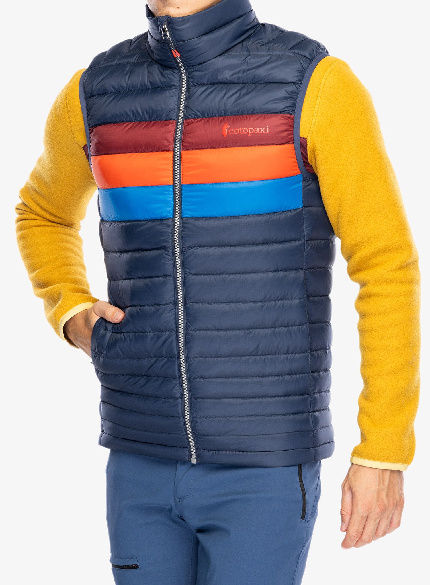 Puhasti brezrokavnik Cotopaxi Fuego Down Vest - ink stripes