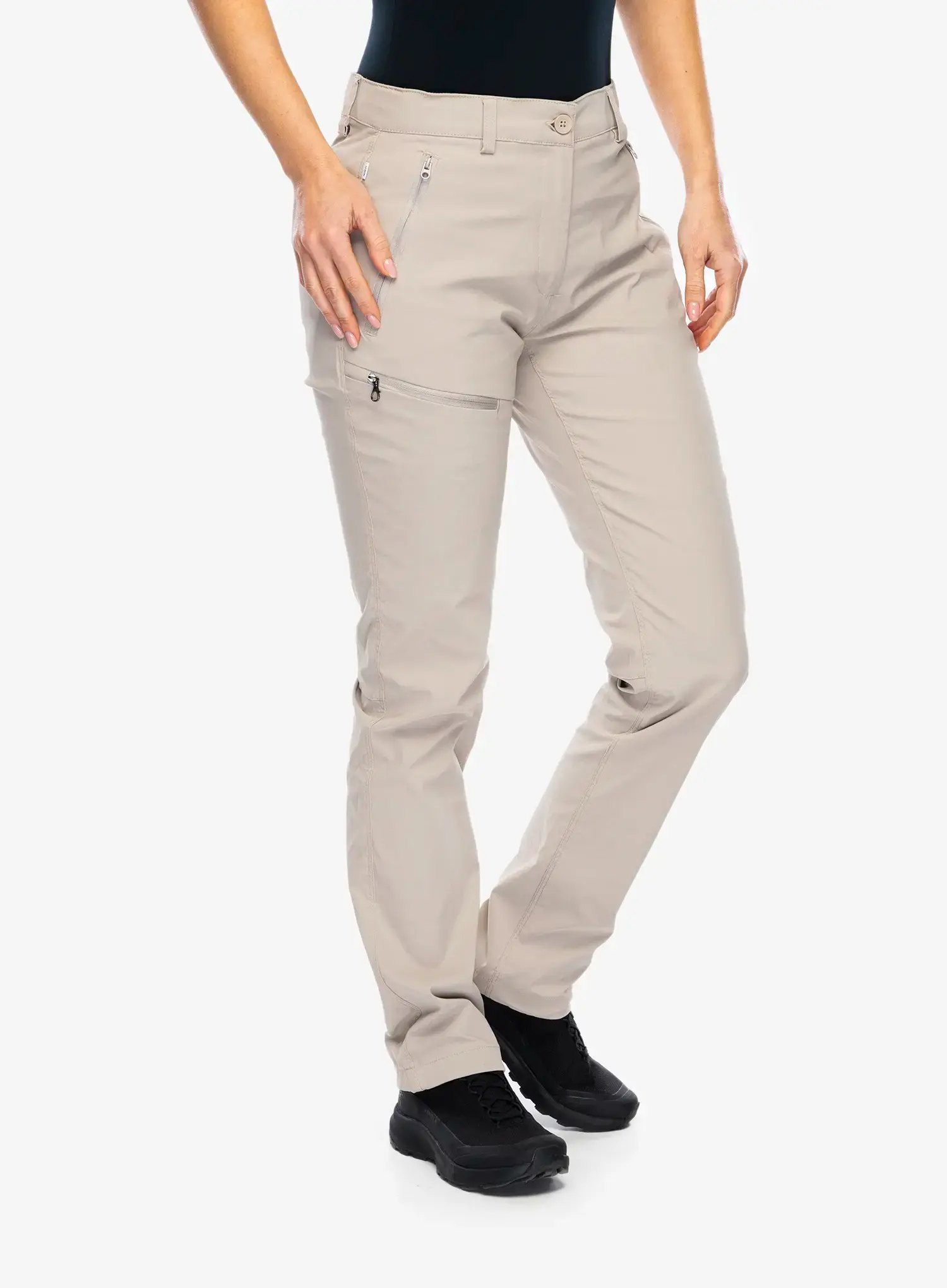 Ženske pohodniške hlače Craghoppers NosiLife Pro Trouser III - soft mushroom