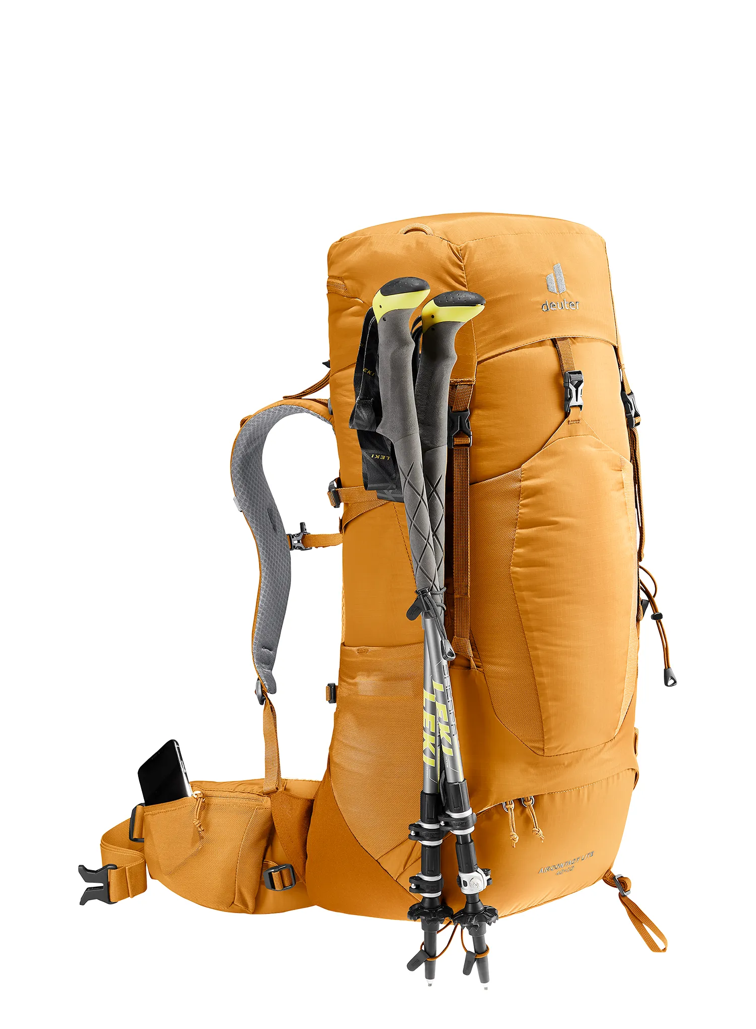 Pohodniški nahrbtnik Deuter Aircontact Lite 40 + 10 - amber/maple