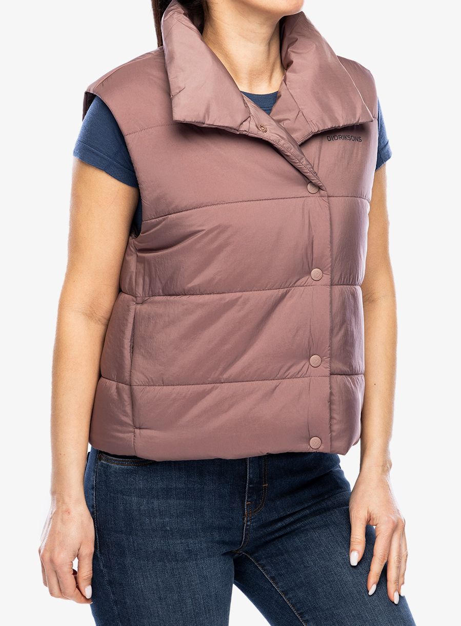 Ženski brezrokavnik Didriksons Charlen Vest - faded wine