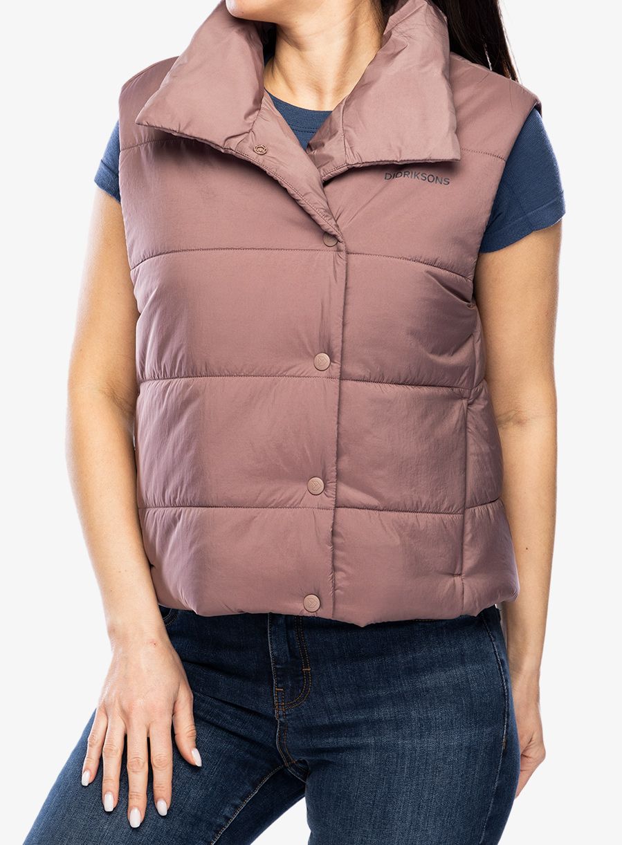 Ženski brezrokavnik Didriksons Charlen Vest - faded wine