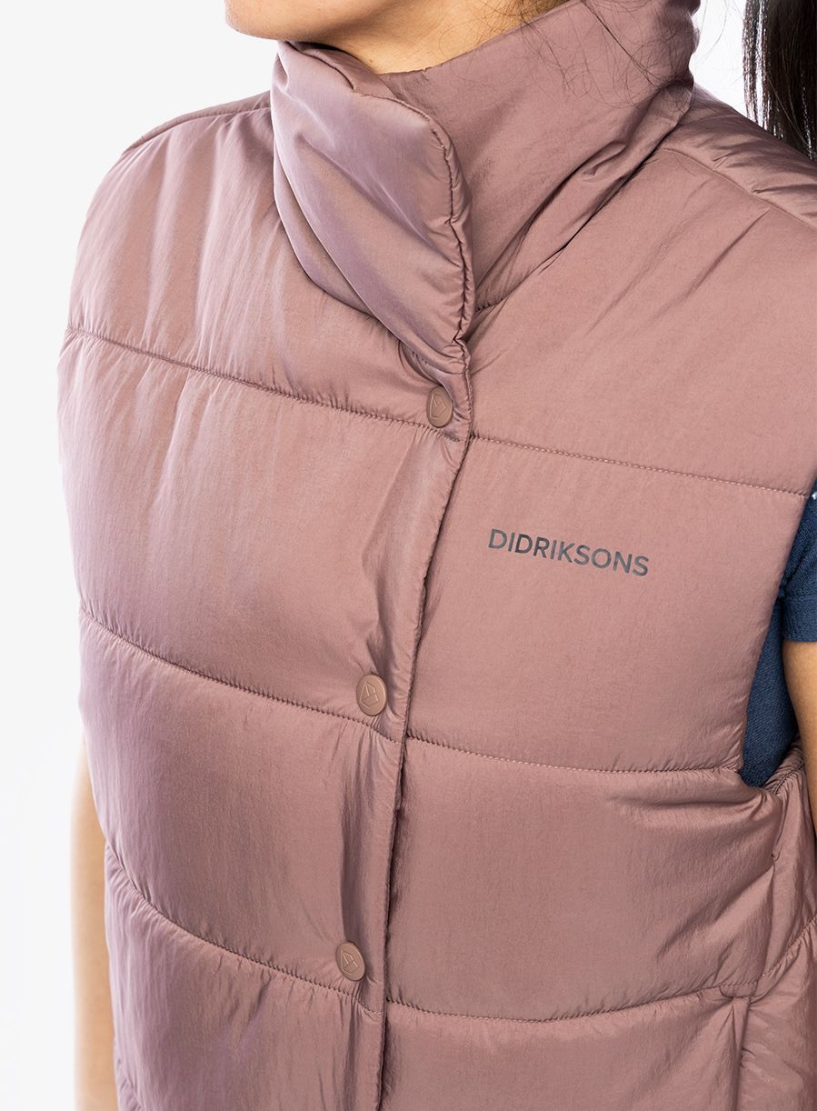Ženski brezrokavnik Didriksons Charlen Vest - faded wine