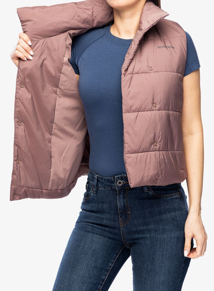 Ženski brezrokavnik Didriksons Charlen Vest - faded wine