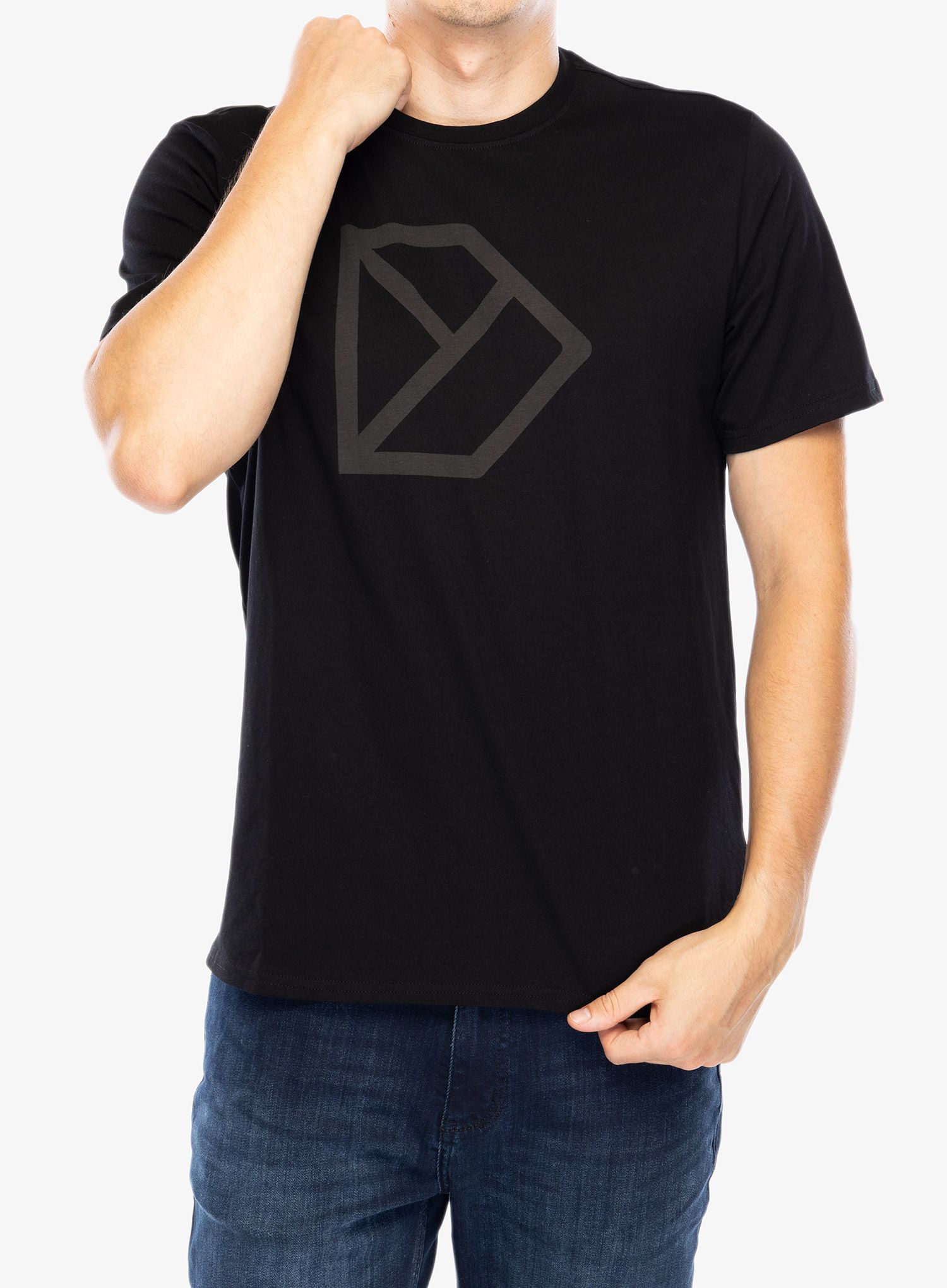 Bombažna majica Didriksons D-Logo T-Shirt - black