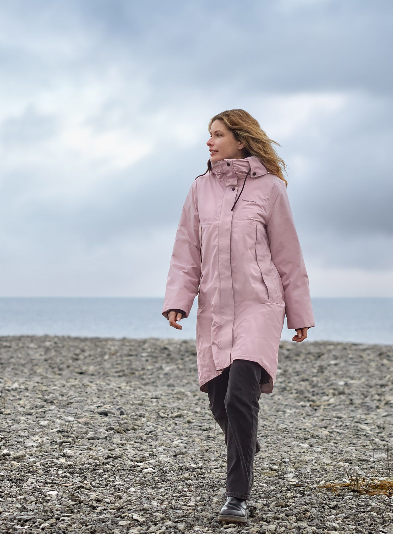Ženski plašč Didriksons Elissa Parka - oyster lilac