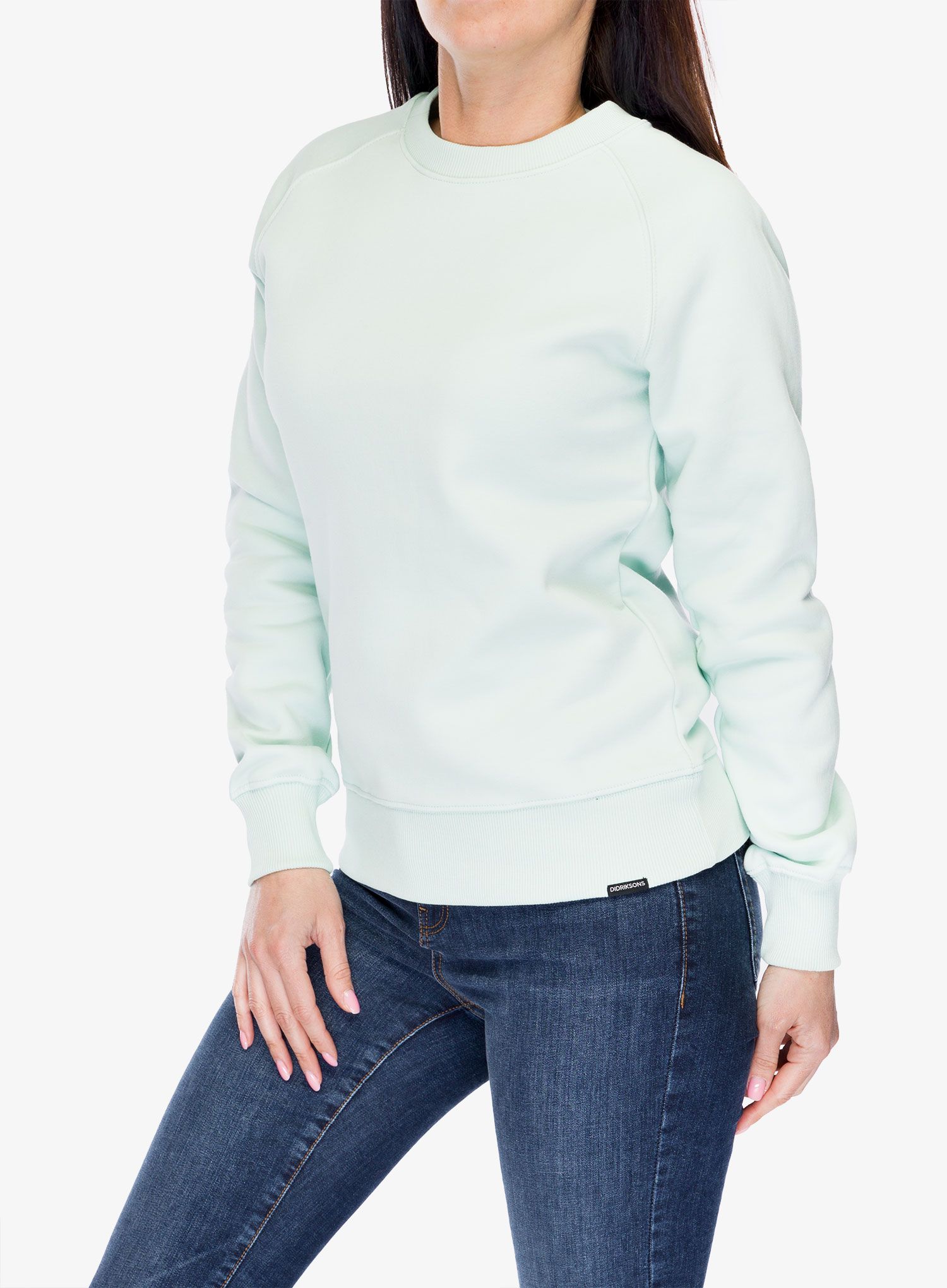 Ženska jopica Didriksons Fyn Sweater - pale mint