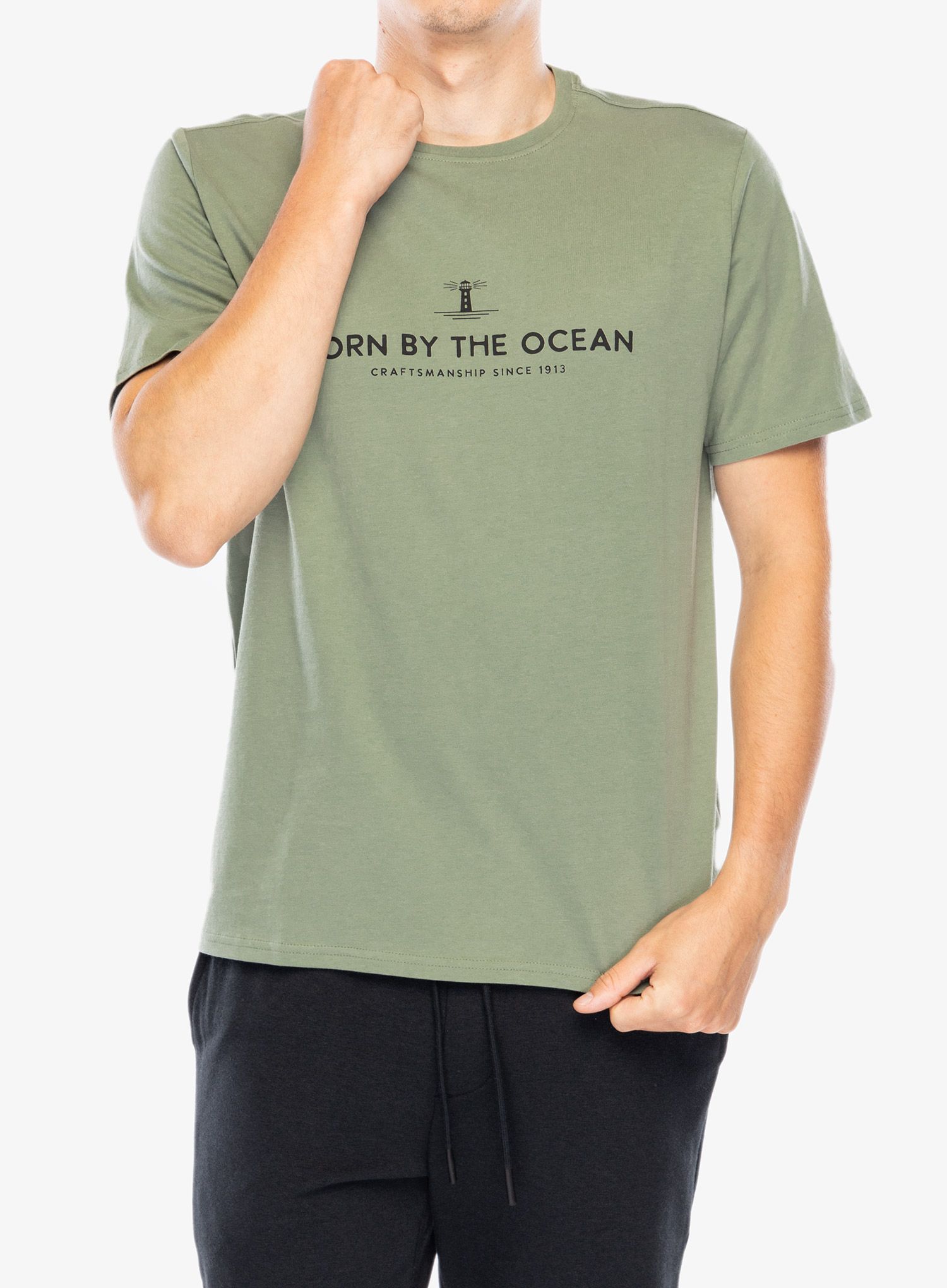 Bombažna majica Didriksons Harald T-Shirt Light House - light moss