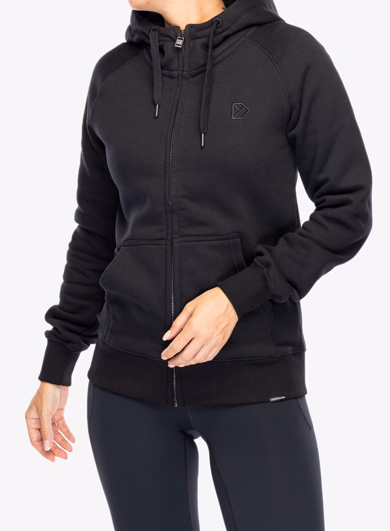 Ženska jopa s kapuco Didriksons Ven Full Zip - black