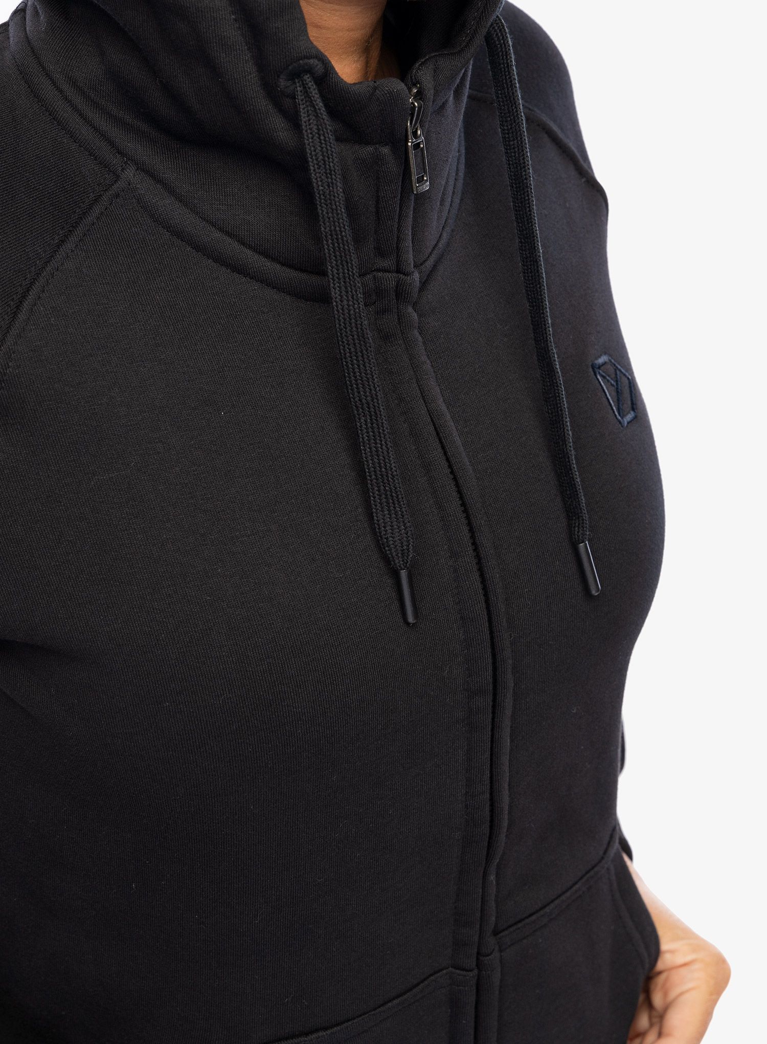 Ženska jopa s kapuco Didriksons Ven Full Zip - black