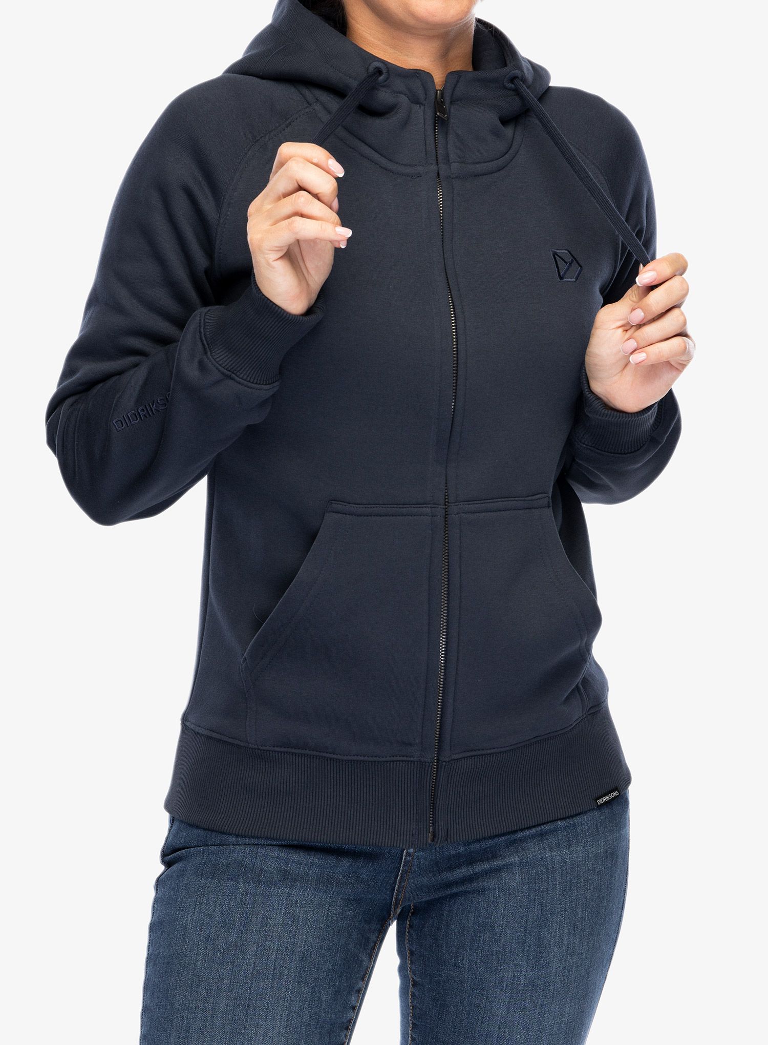 Ženska jopica z zadrgo Didriksons Ven Full Zip - navy