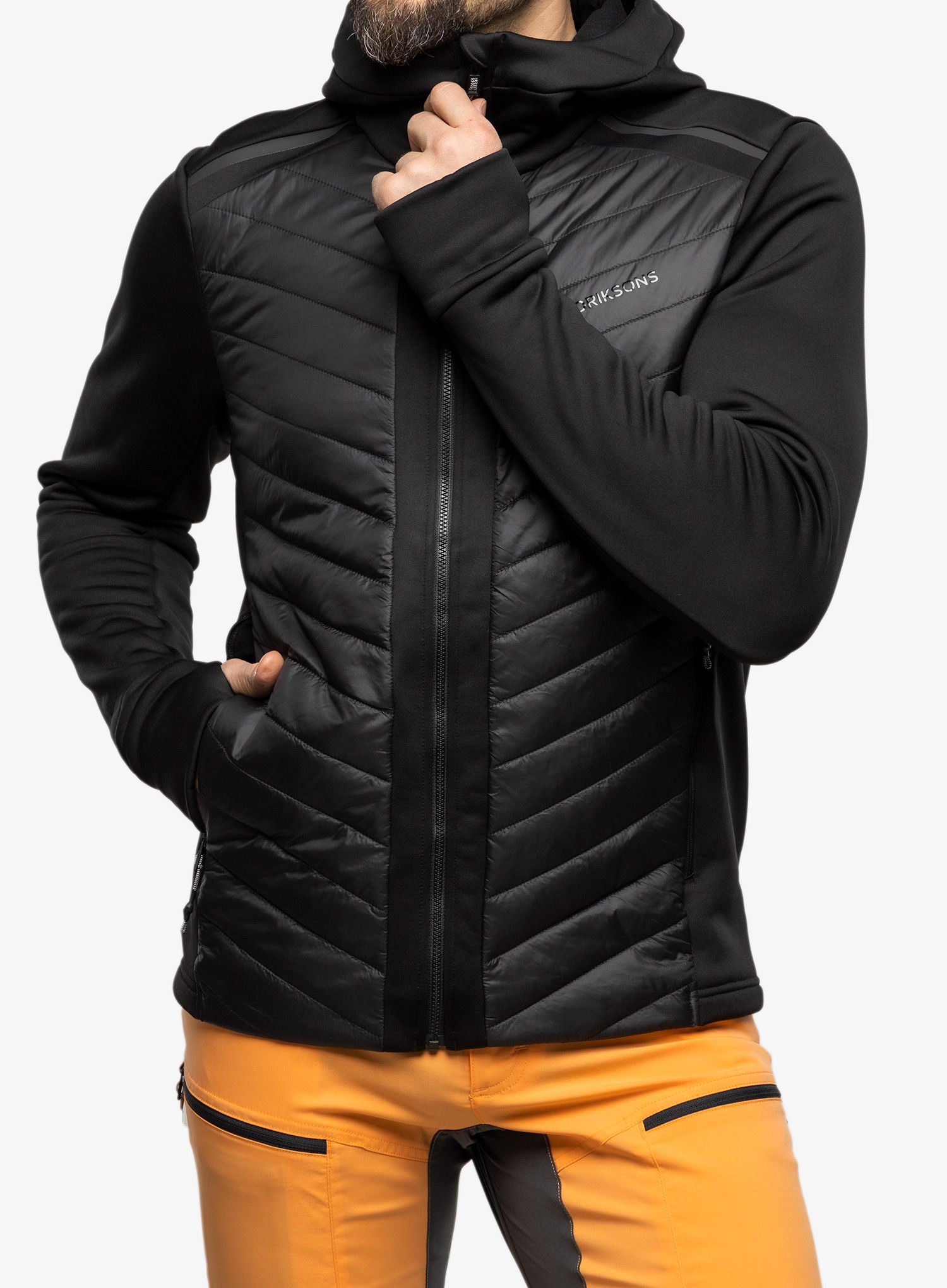 Hibridna jakna Didriksons Zuko Full Zip - black