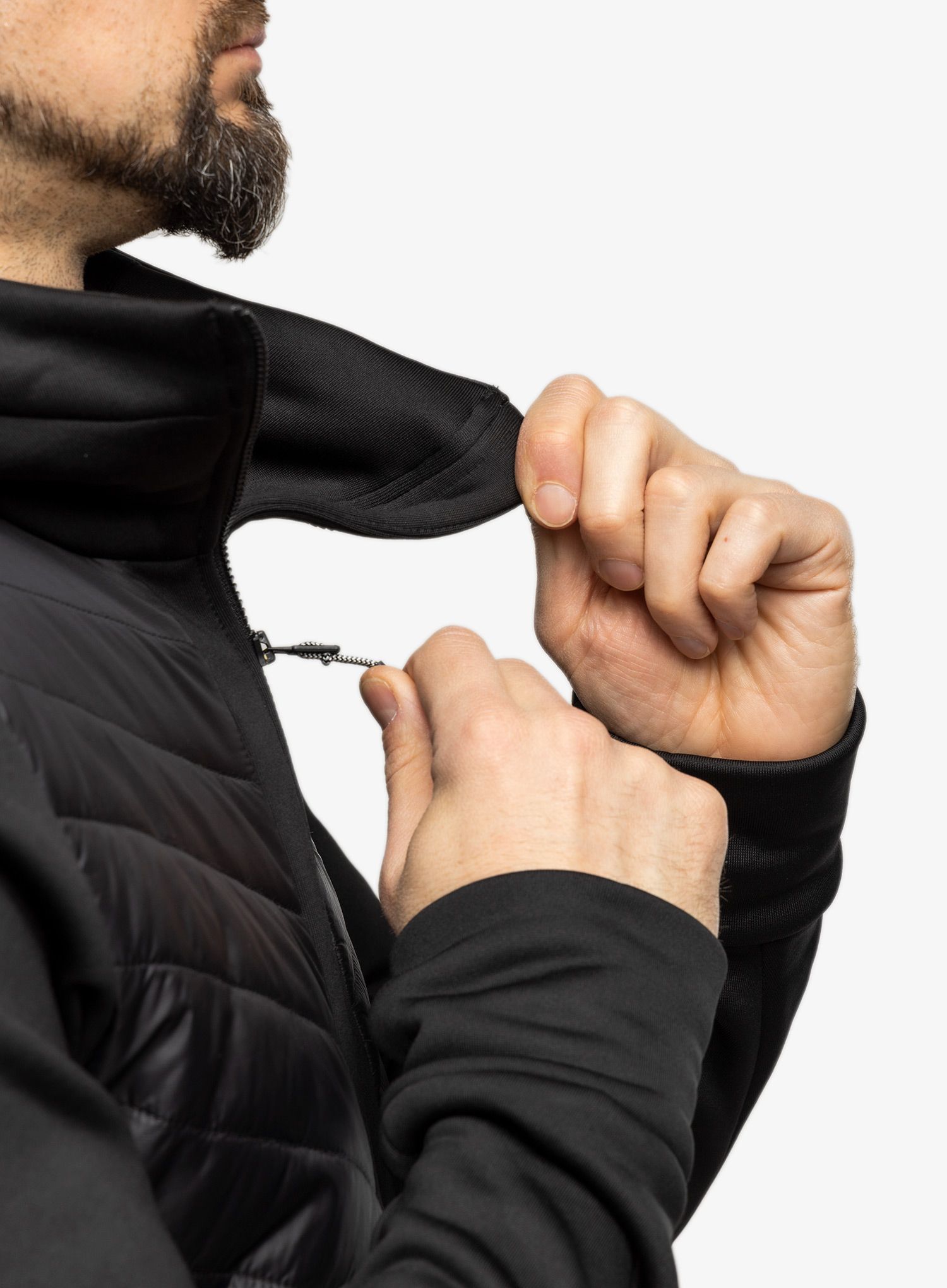 Hibridna jakna Didriksons Zuko Full Zip - black
