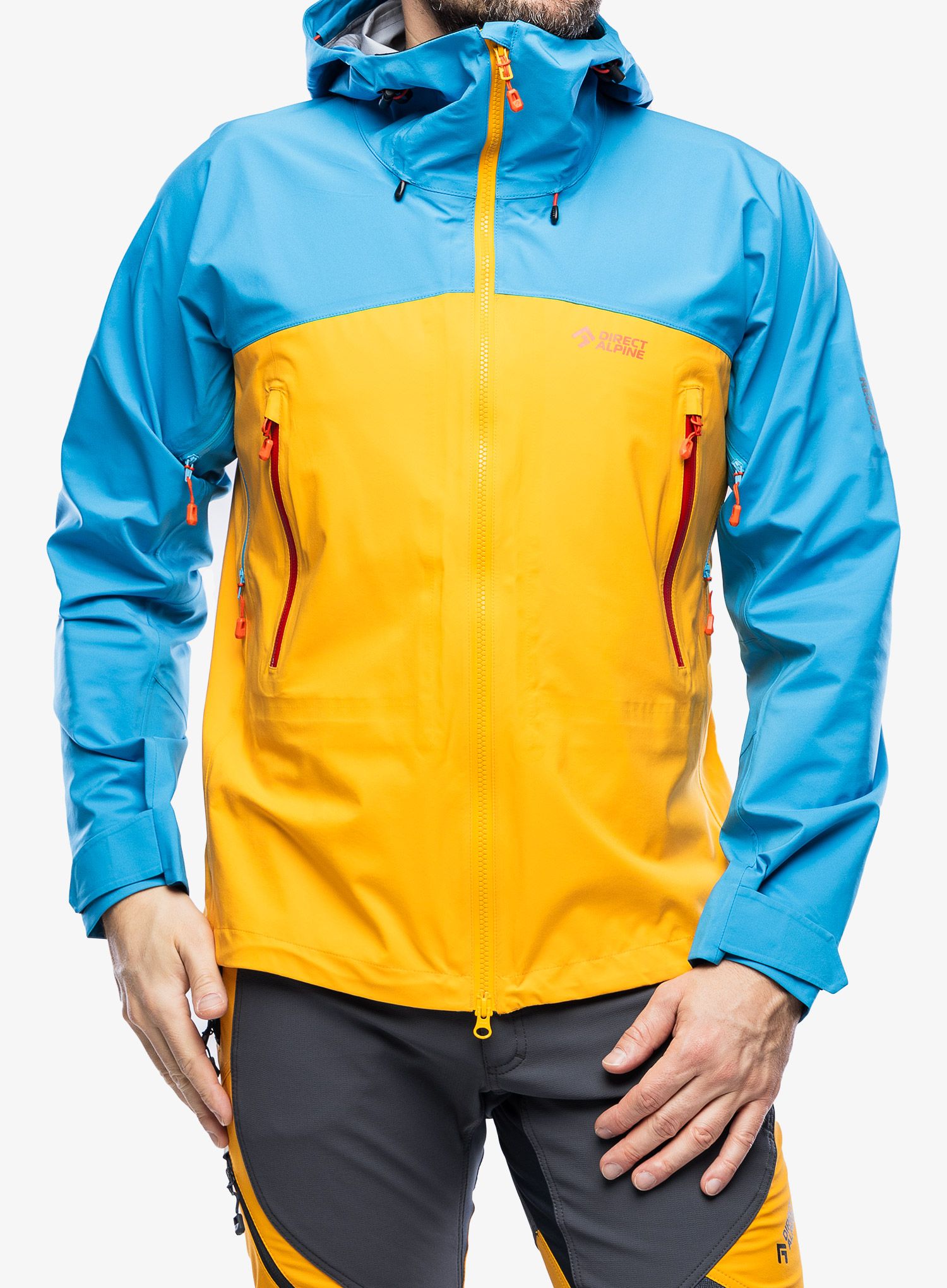 Nepremočljiva jakna Direct Alpine Deamon - mango/ocean