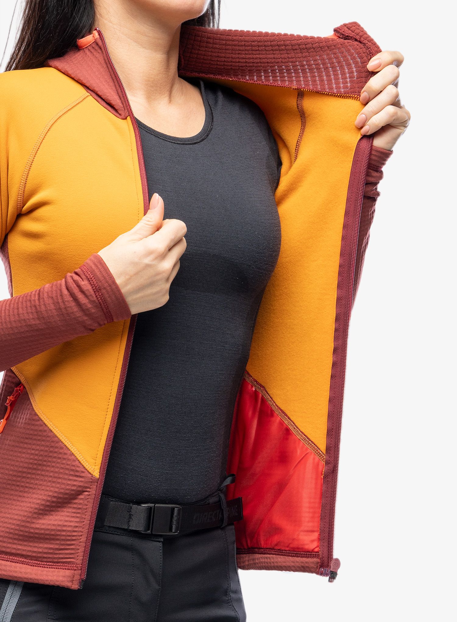 Ženska jopa s kapuco Direct Alpine Sakura Tech Lady - ochre/palisander