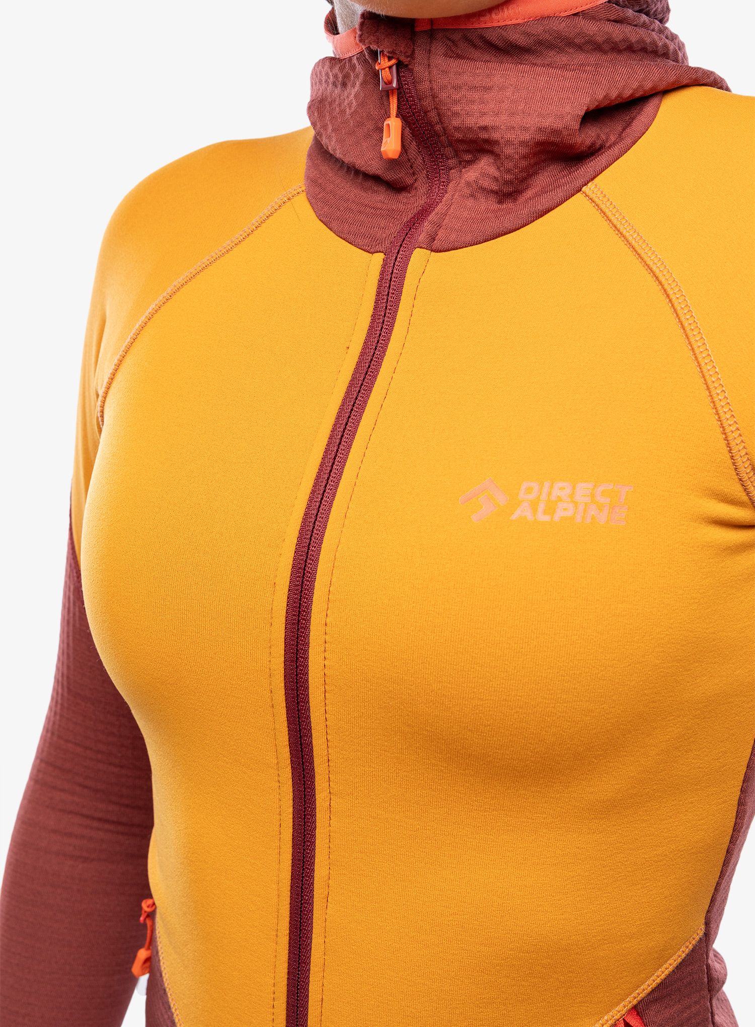 Ženska jopa s kapuco Direct Alpine Sakura Tech Lady - ochre/palisander