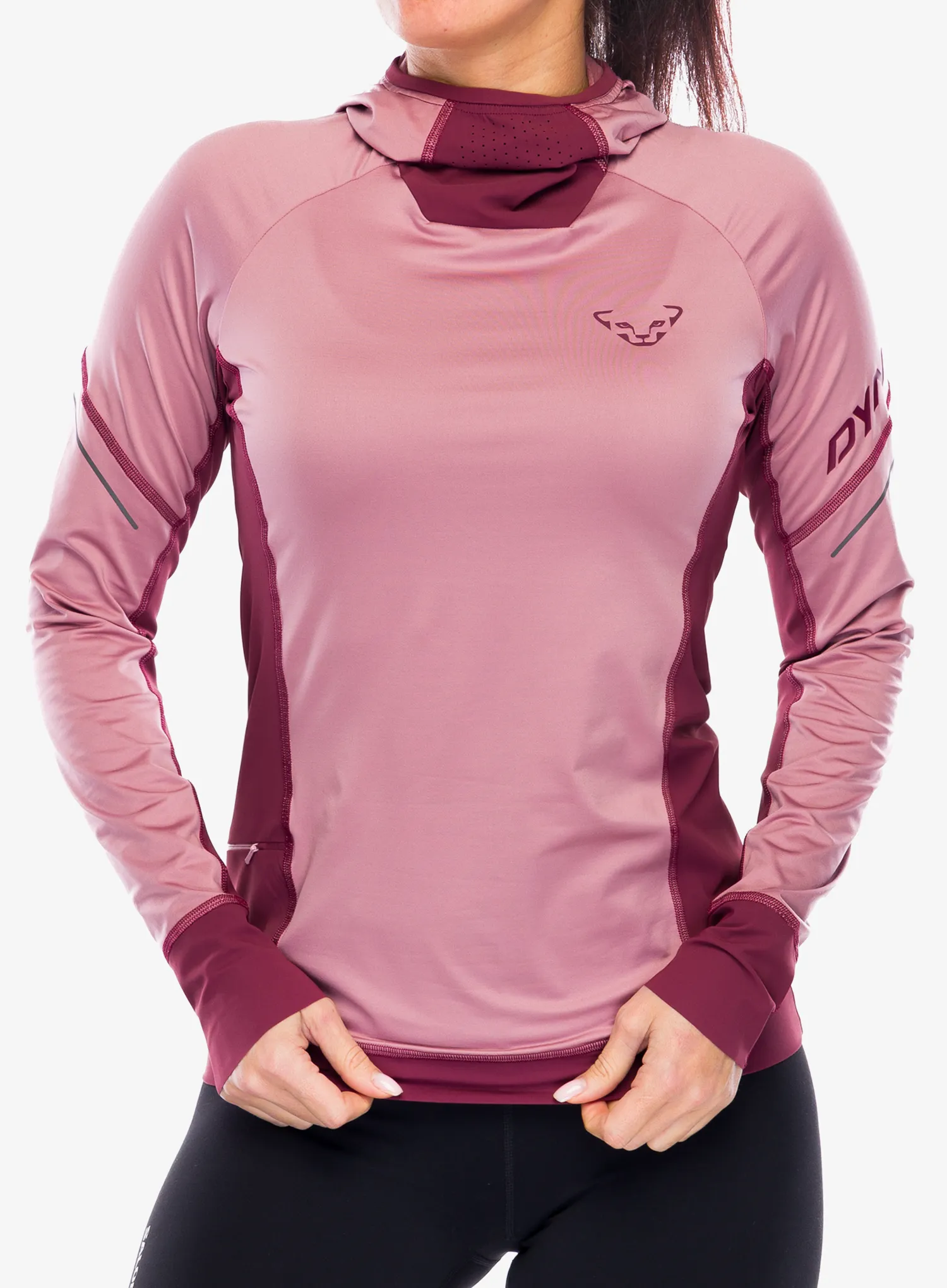Ženska tekaška jopica Dynafit Alpine L/S Tee - mokarosa