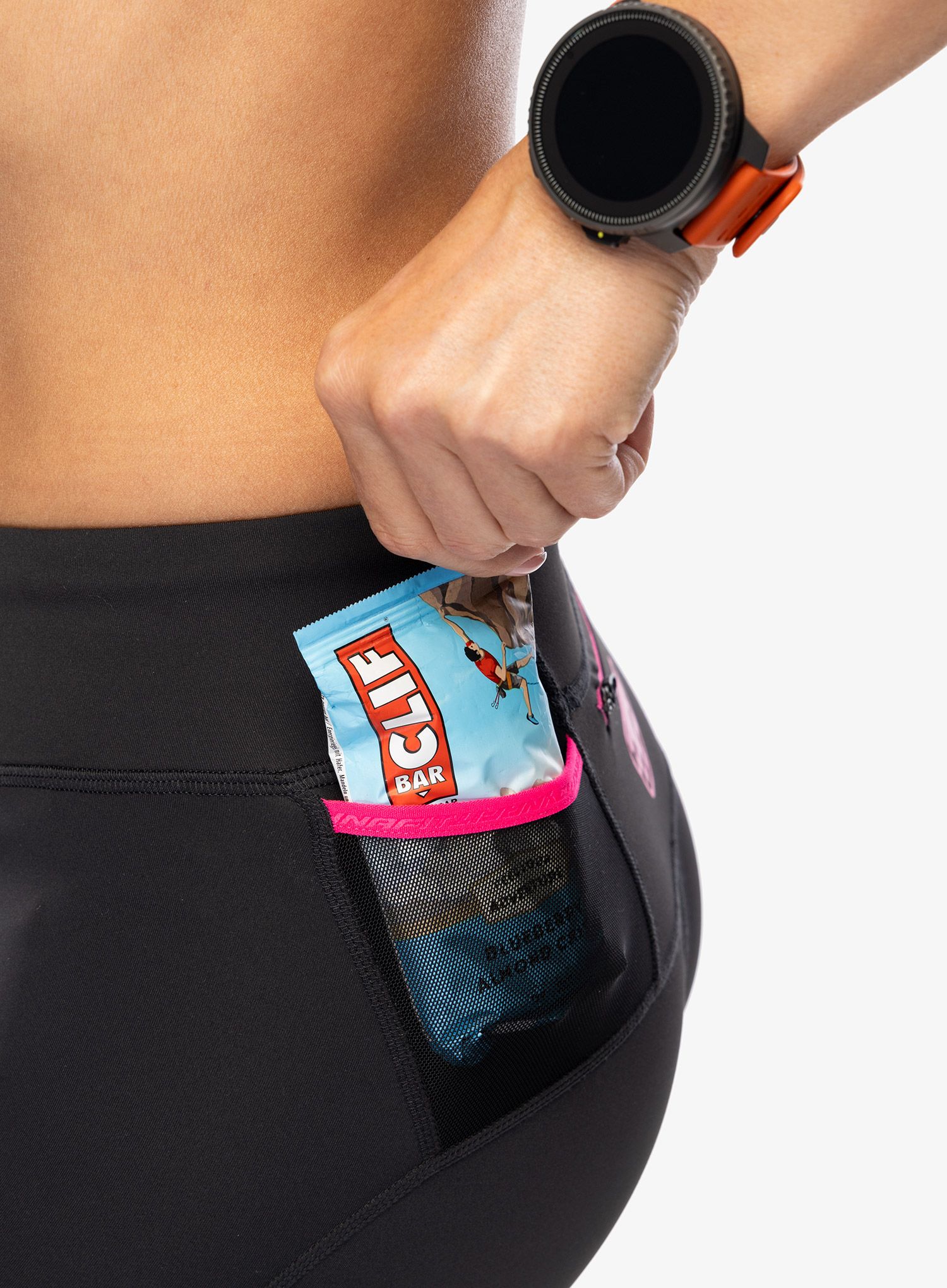 Ženske tekaške pajkice Dynafit Reflective Tights - black out/pink glo