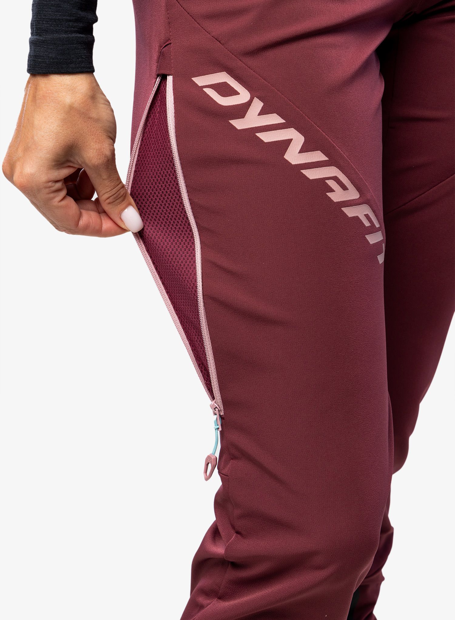 Ženske hlače za turno smučanje Dynafit TLT Touring Dynastretch Pants - burgundy/pink