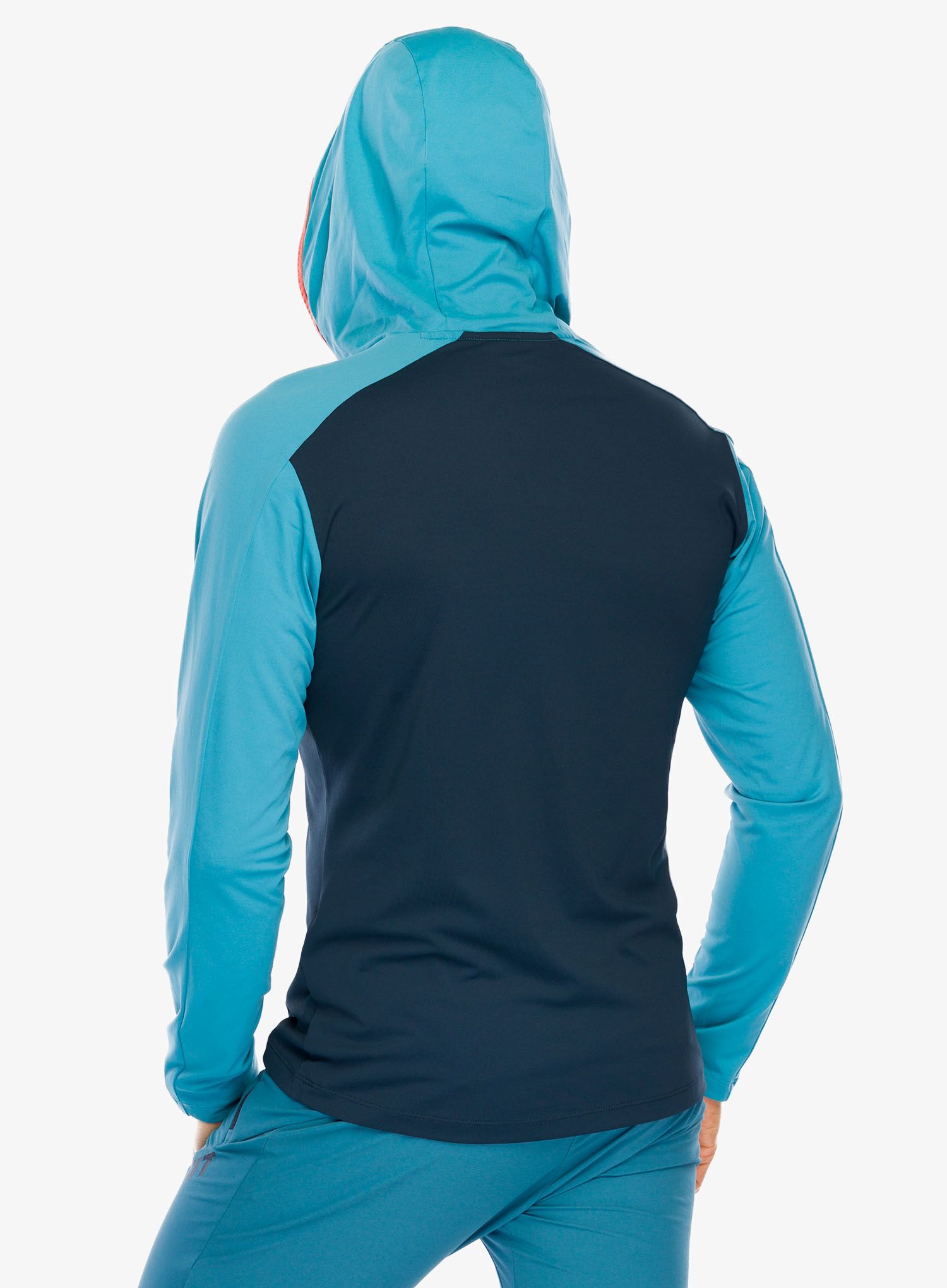 Jopica s kapuco Dynafit Traverse Sun Hoody - storm blue/blueberry