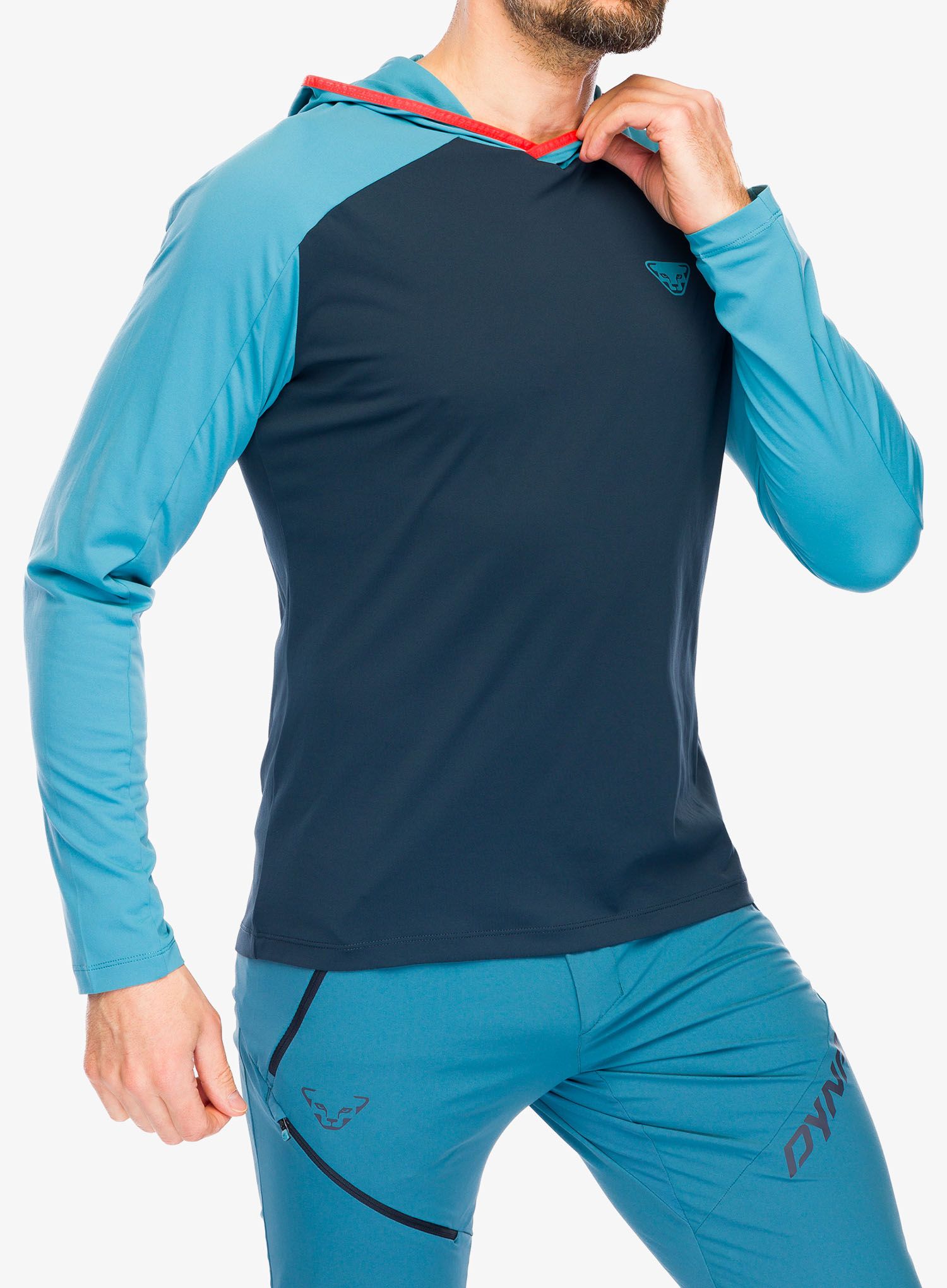Jopica s kapuco Dynafit Traverse Sun Hoody - storm blue/blueberry