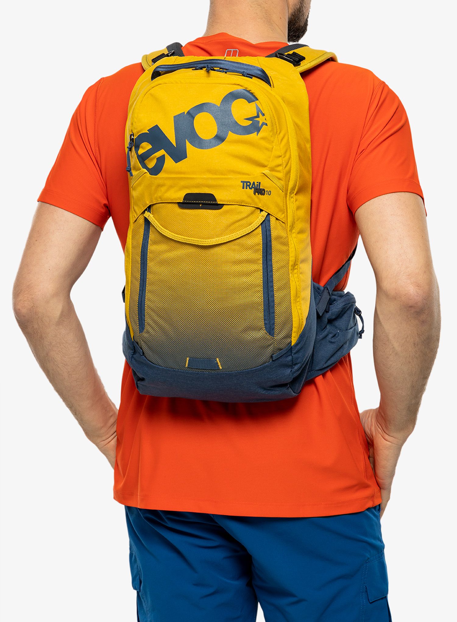 Kolesarski nahrbtnik Evoc Trail Pro 10 - curry/denim