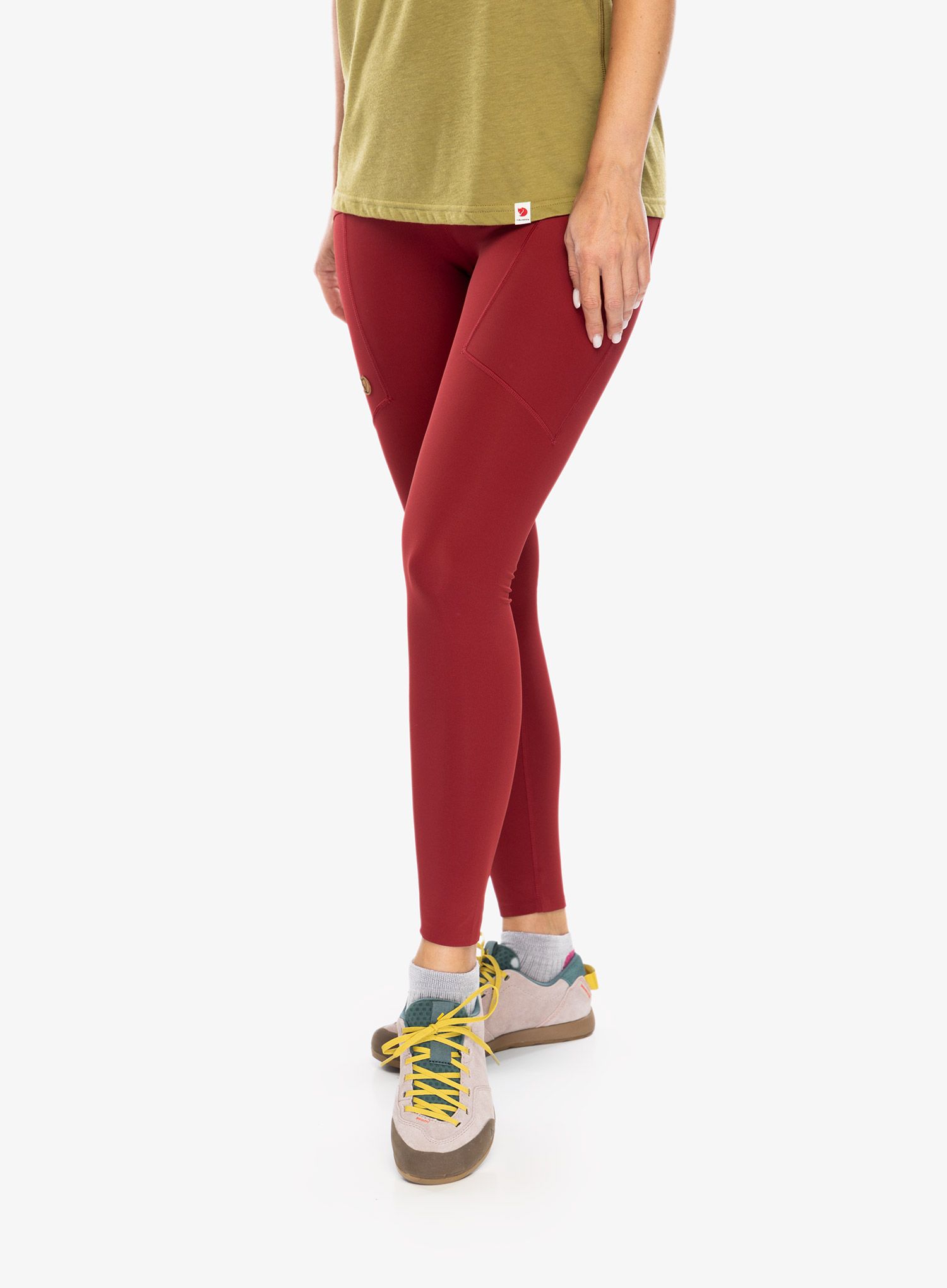 Ženske treking hlače Fjallraven Abisko Tights  - pomegranate red