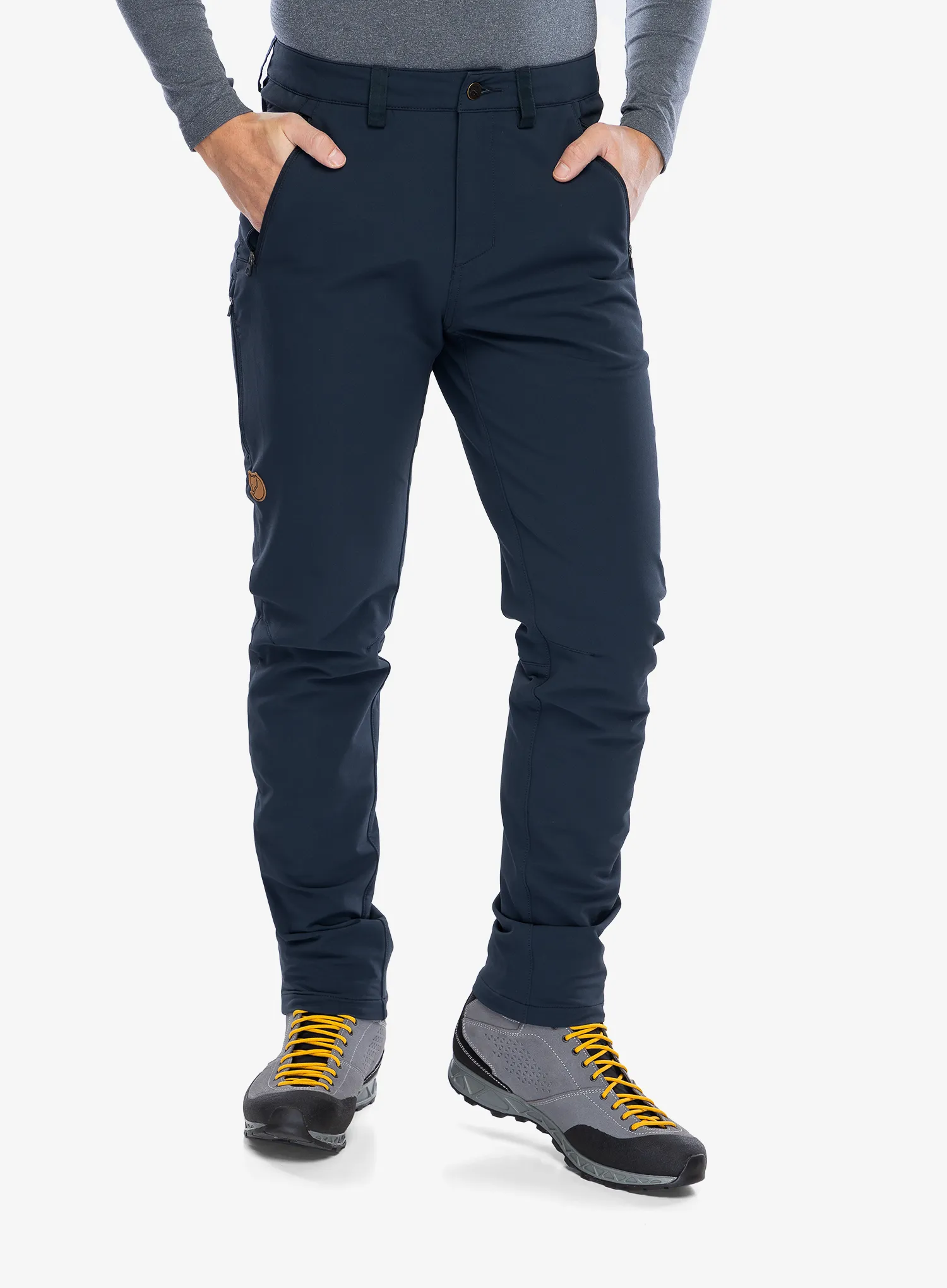 Pohodne hlače Fjallraven Abisko Winter Stretch Trousers - dark navy