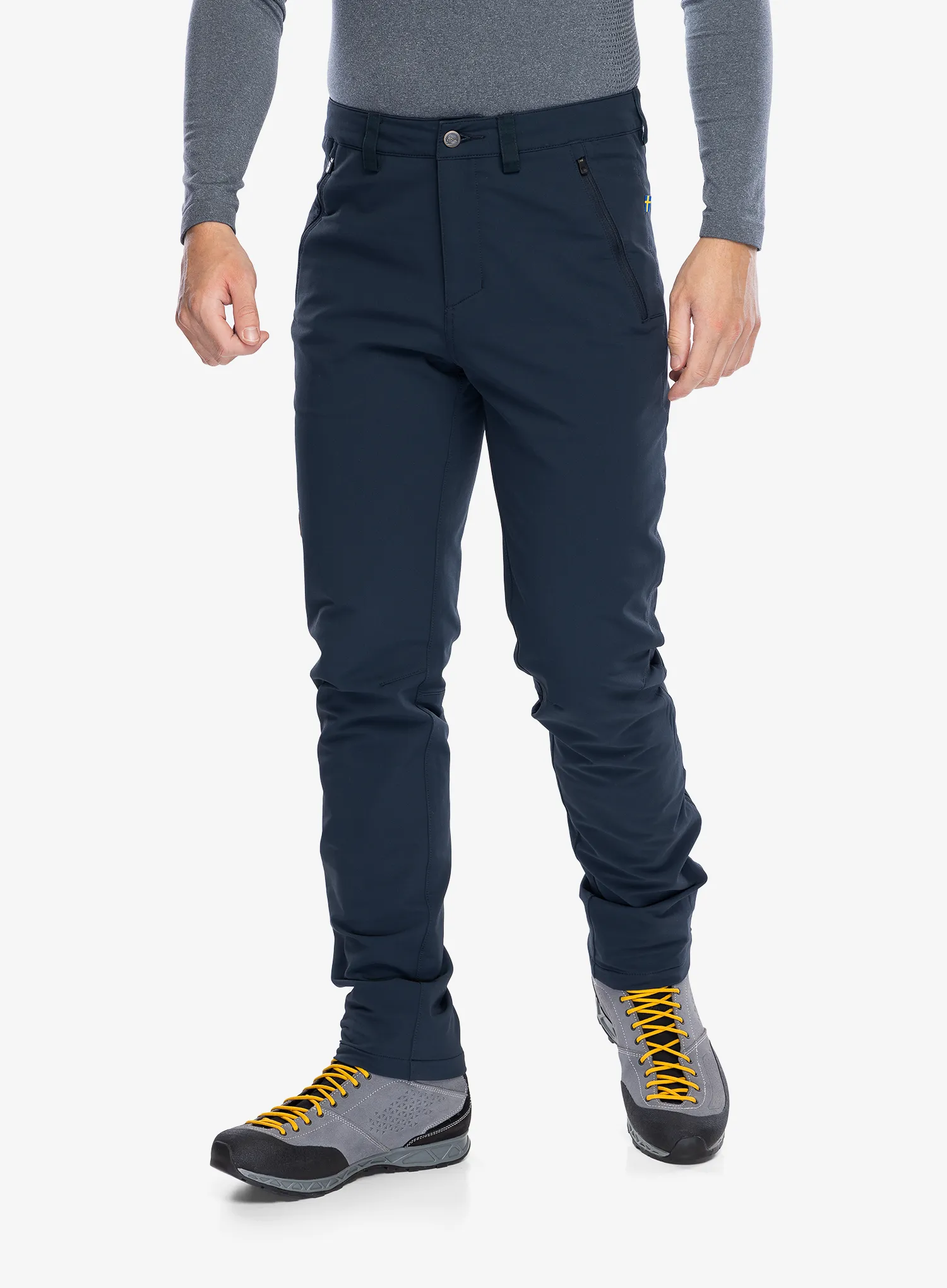 Pohodne hlače Fjallraven Abisko Winter Stretch Trousers - dark navy