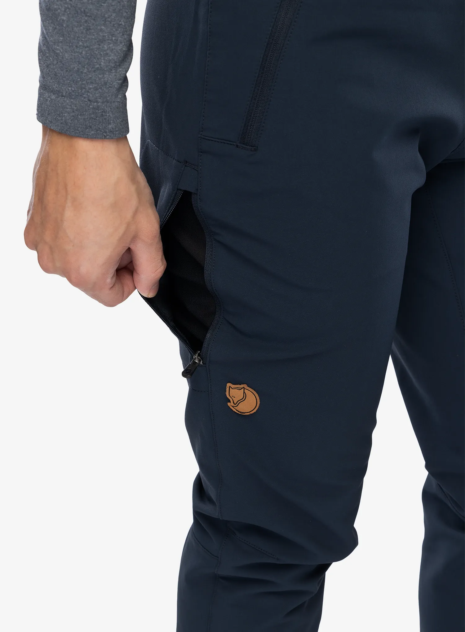 Pohodne hlače Fjallraven Abisko Winter Stretch Trousers - dark navy