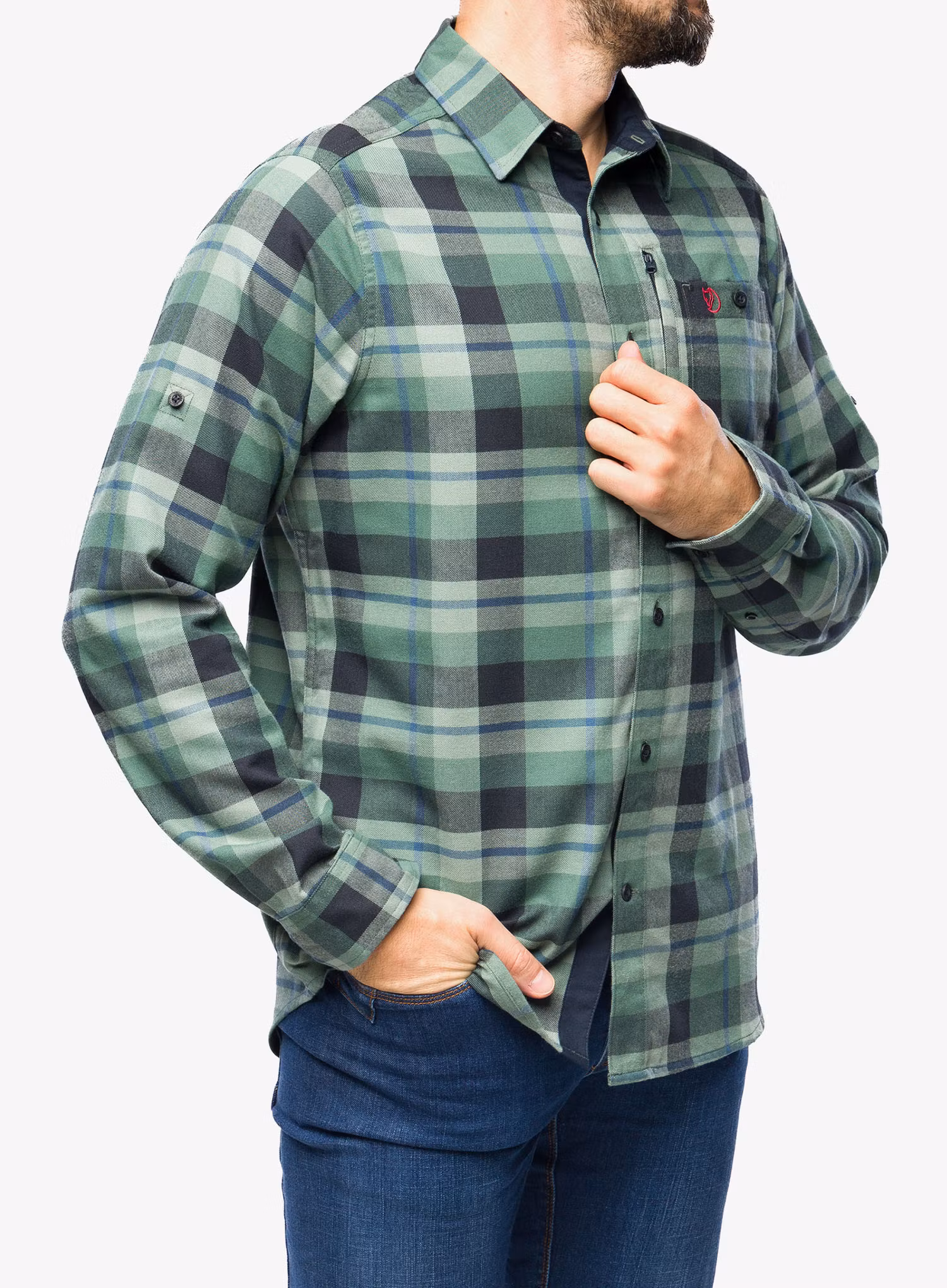Pohodniška srajca Fjallraven Fjallglim Shirt - deep patina/dark navy