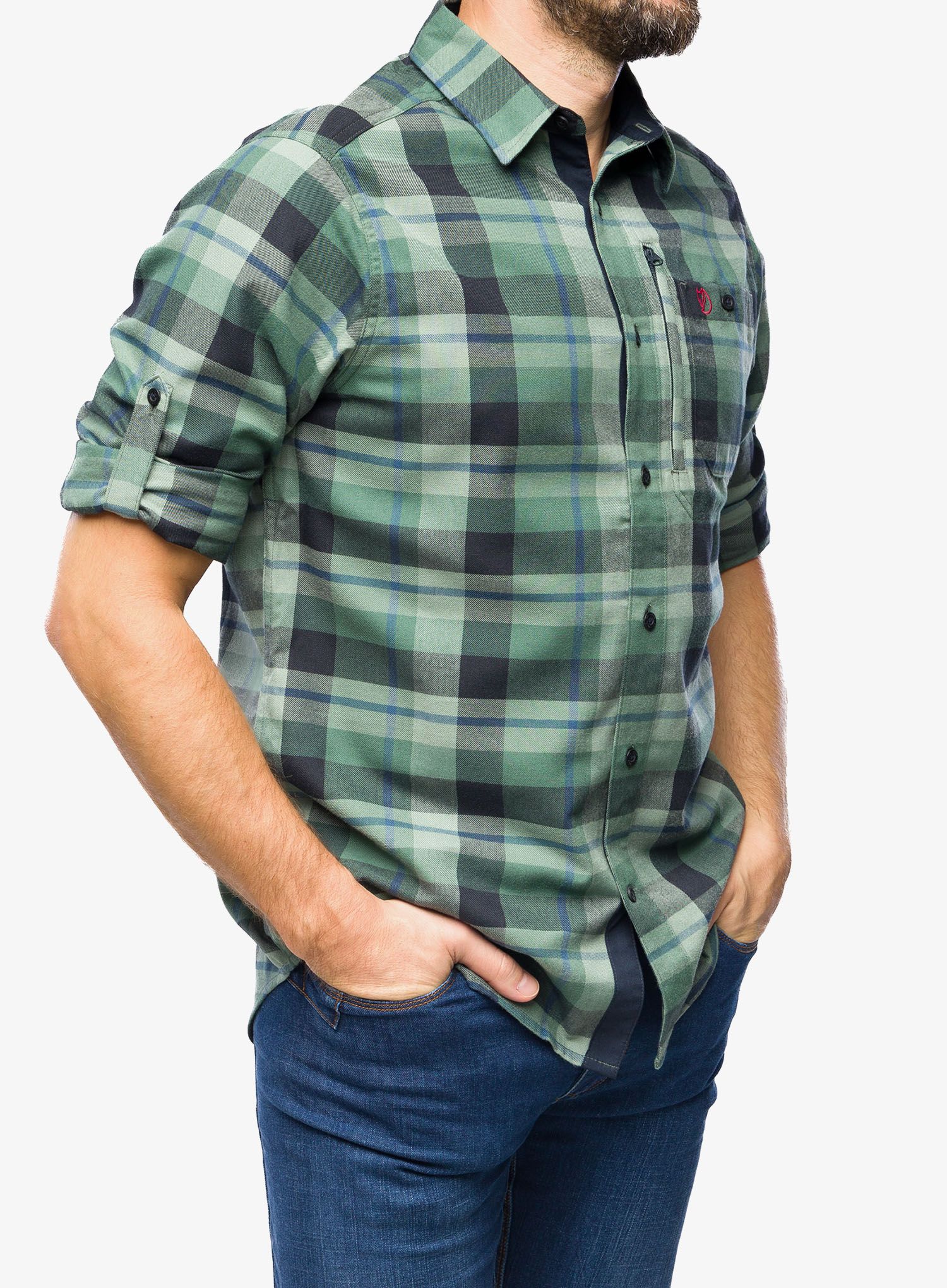 Pohodniška srajca Fjallraven Fjallglim Shirt - deep patina/dark navy