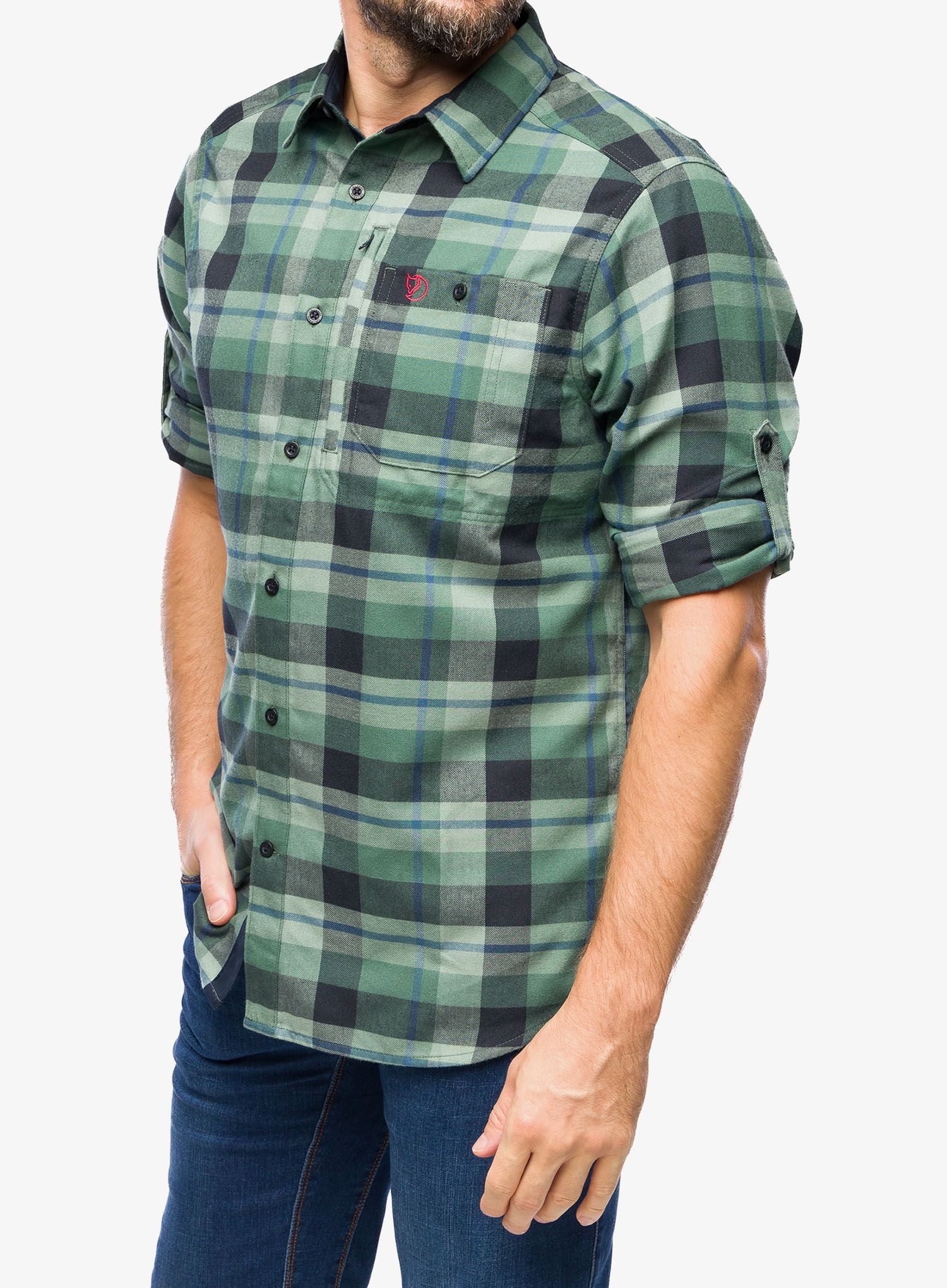 Pohodniška srajca Fjallraven Fjallglim Shirt - deep patina/dark navy