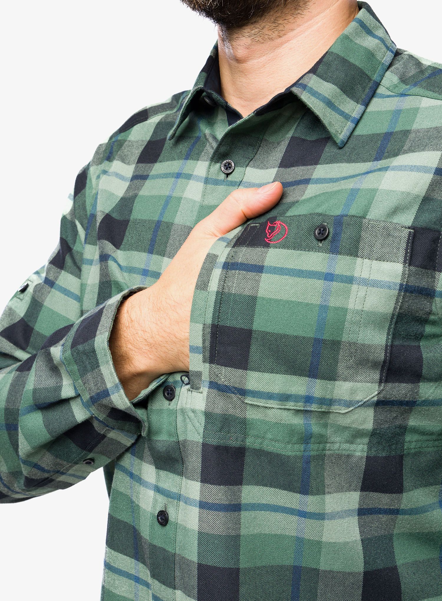 Pohodniška srajca Fjallraven Fjallglim Shirt - deep patina/dark navy