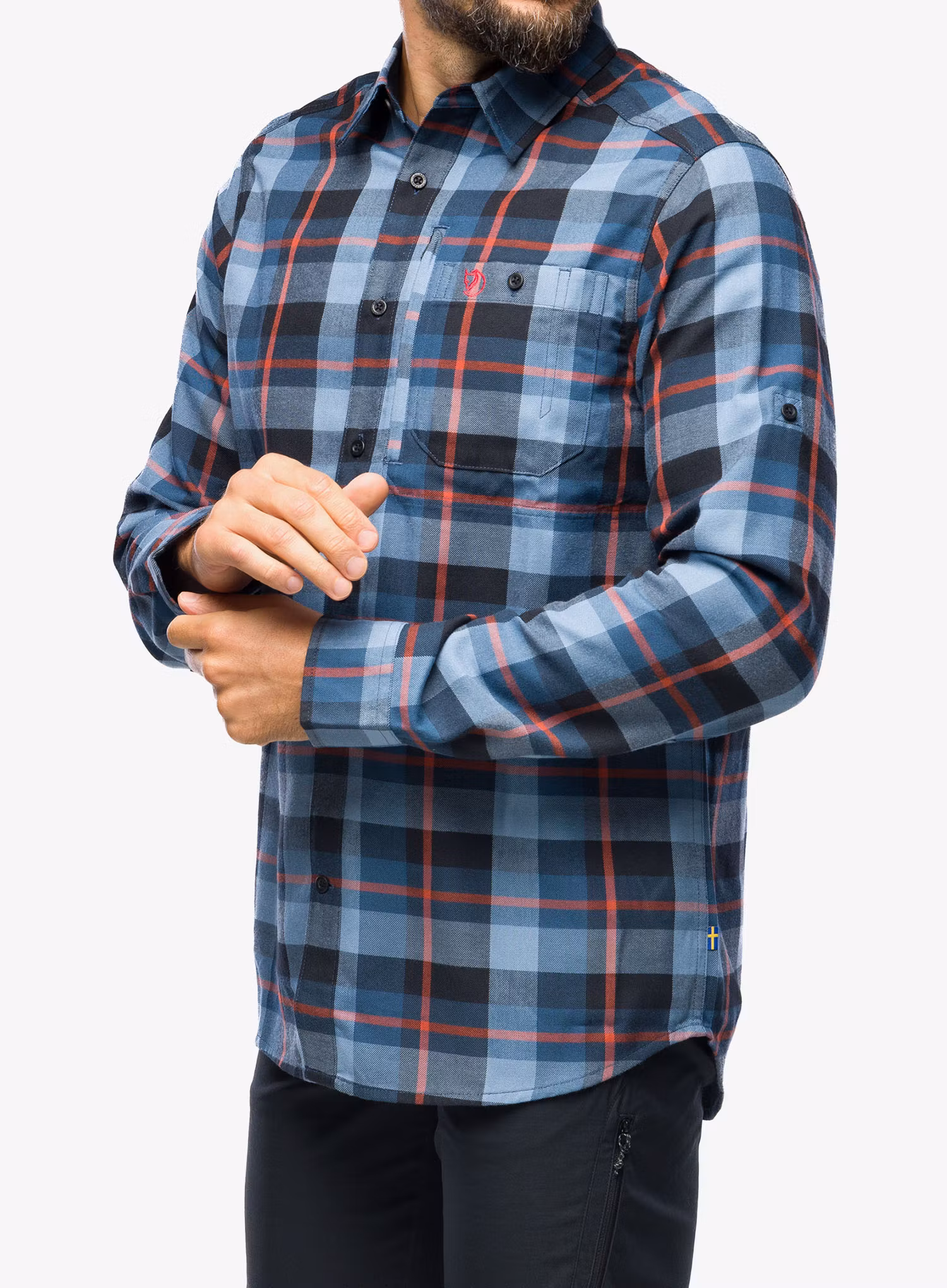 Pohodniška srajca Fjallraven Fjallglim Shirt - indigo blue/dawn blue