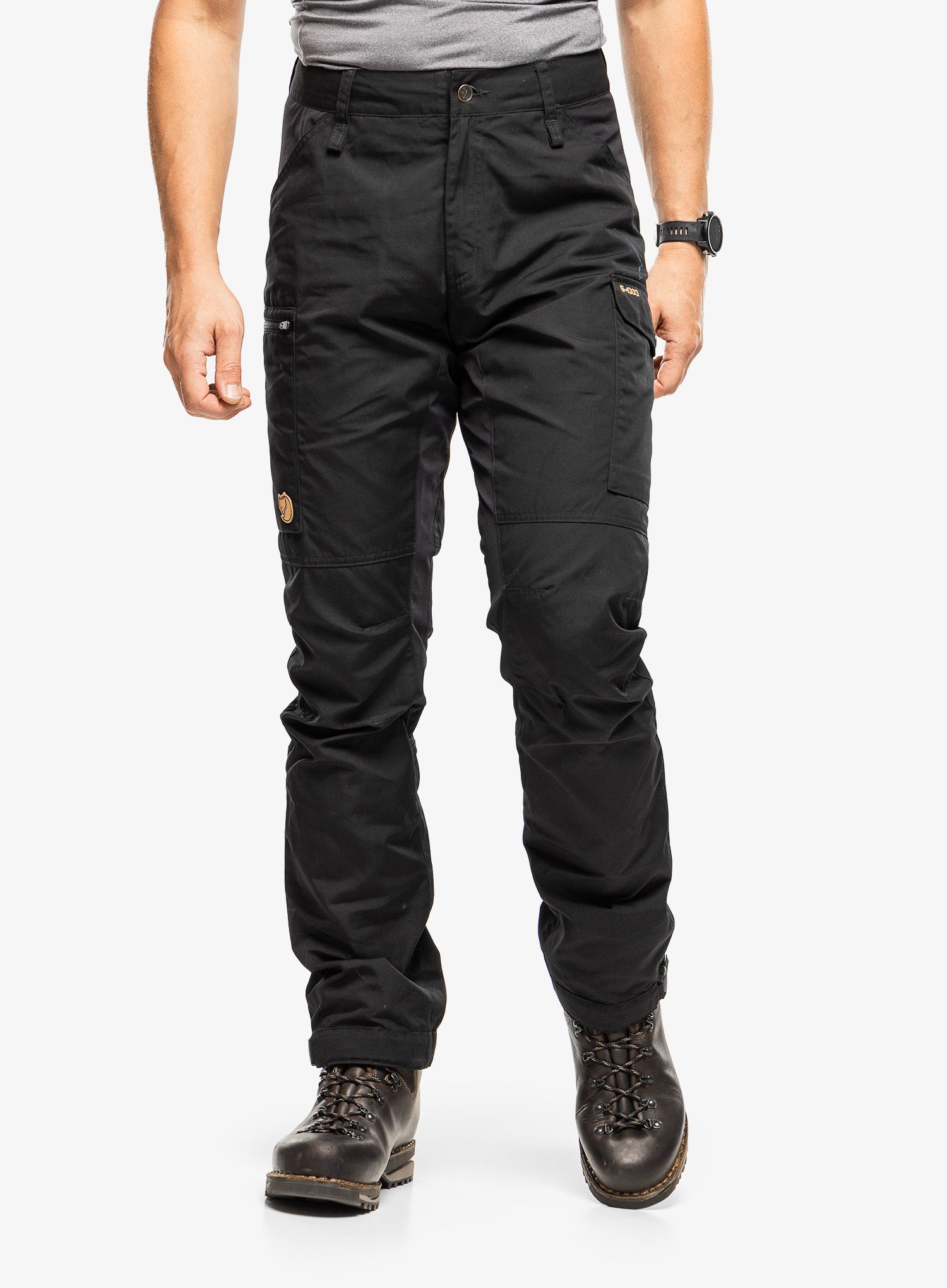 Pohodniške hlače Fjallraven Kaipak Trousers - black