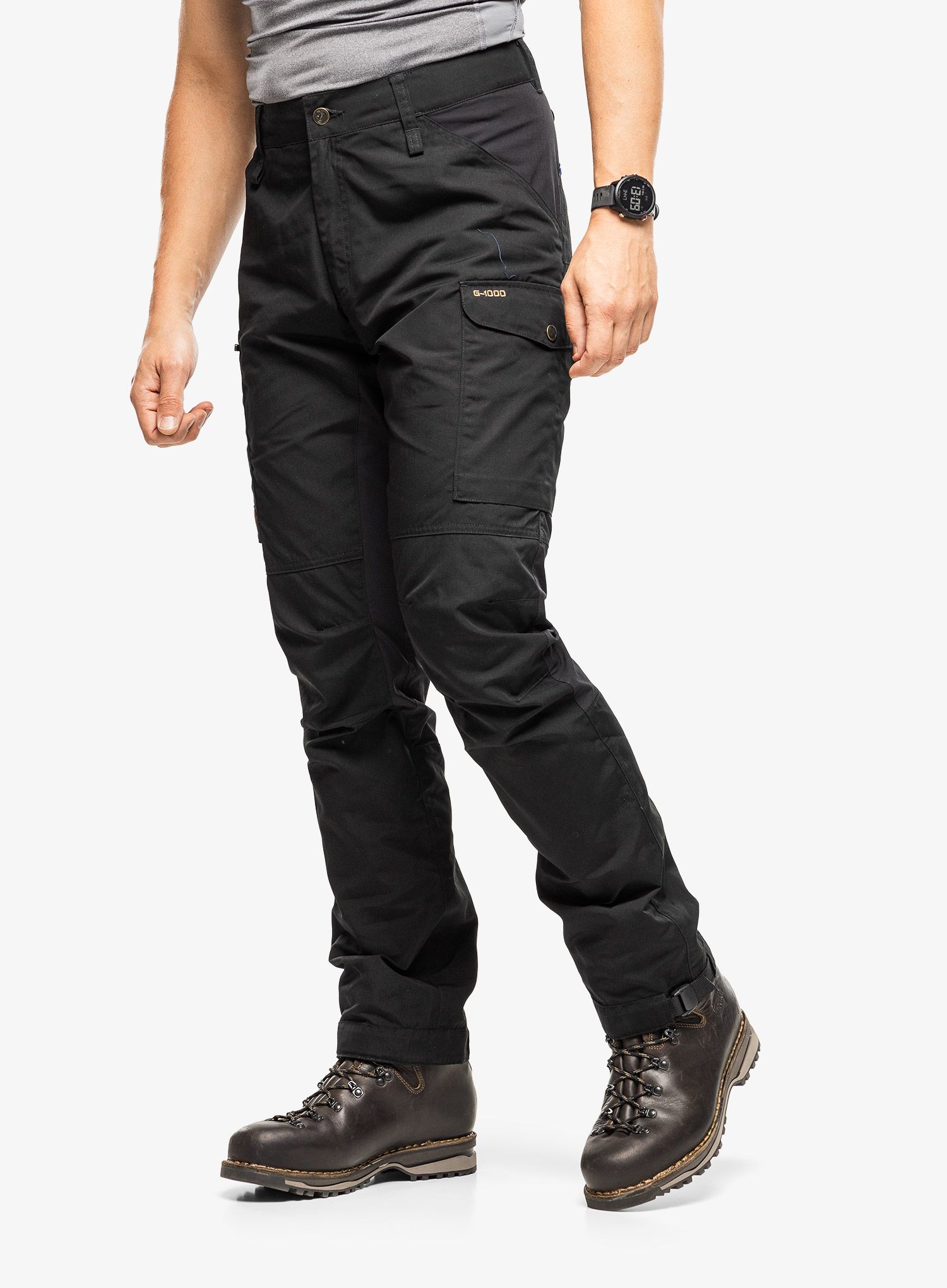 Pohodniške hlače Fjallraven Kaipak Trousers - black
