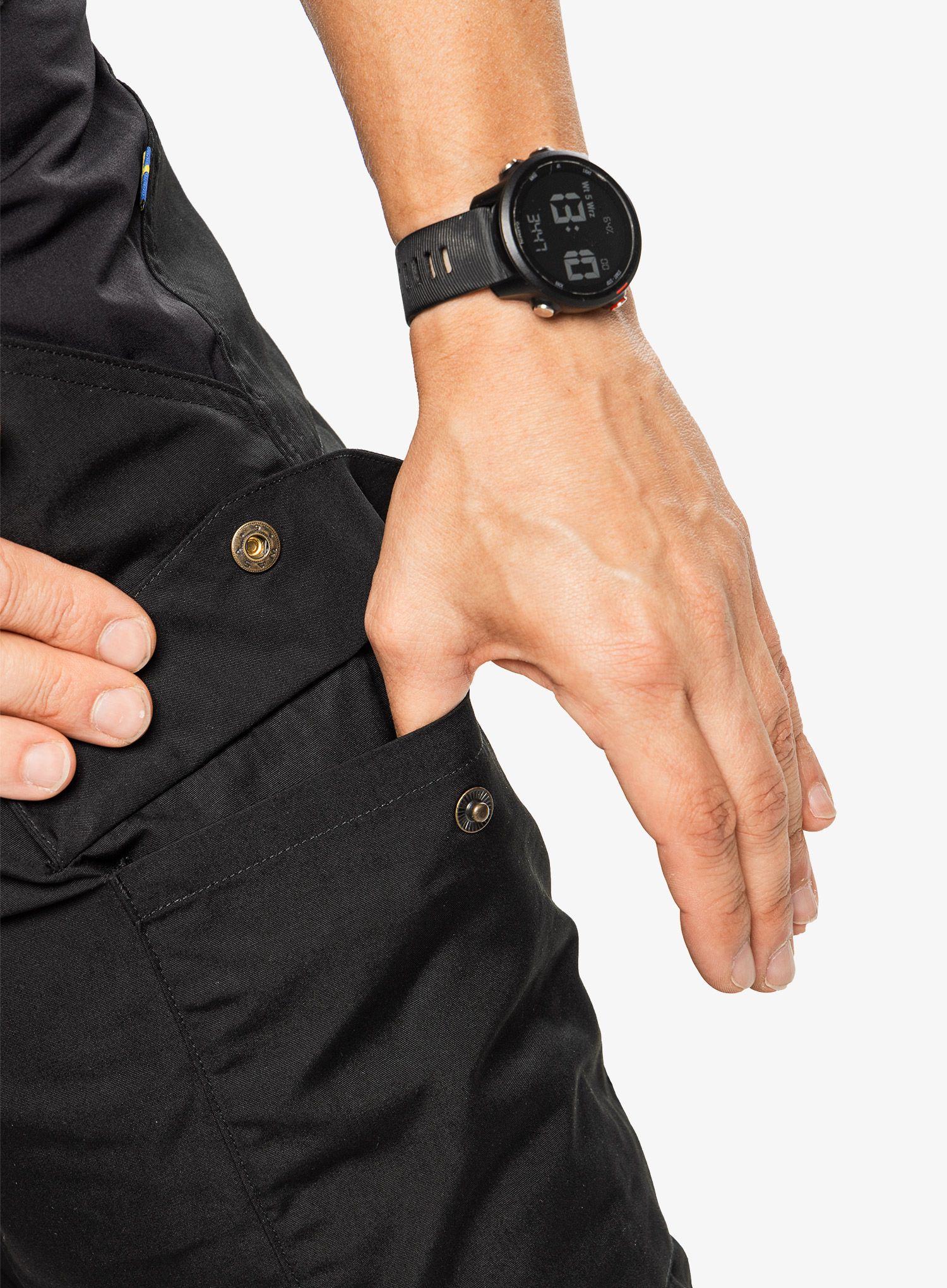 Pohodniške hlače Fjallraven Kaipak Trousers - black