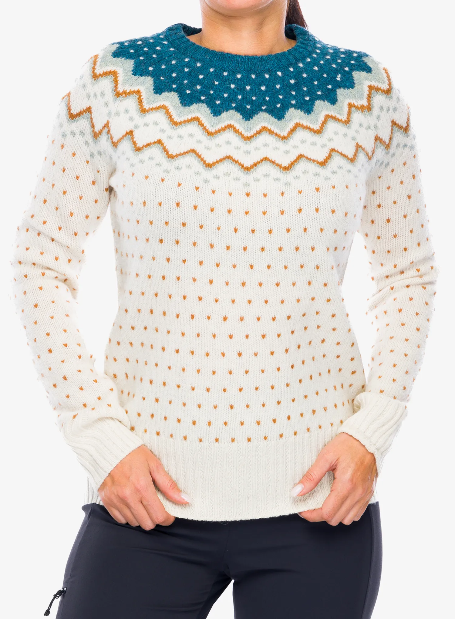 Ženski pulover Fjallraven Ovik Knit Sweater - glacier green