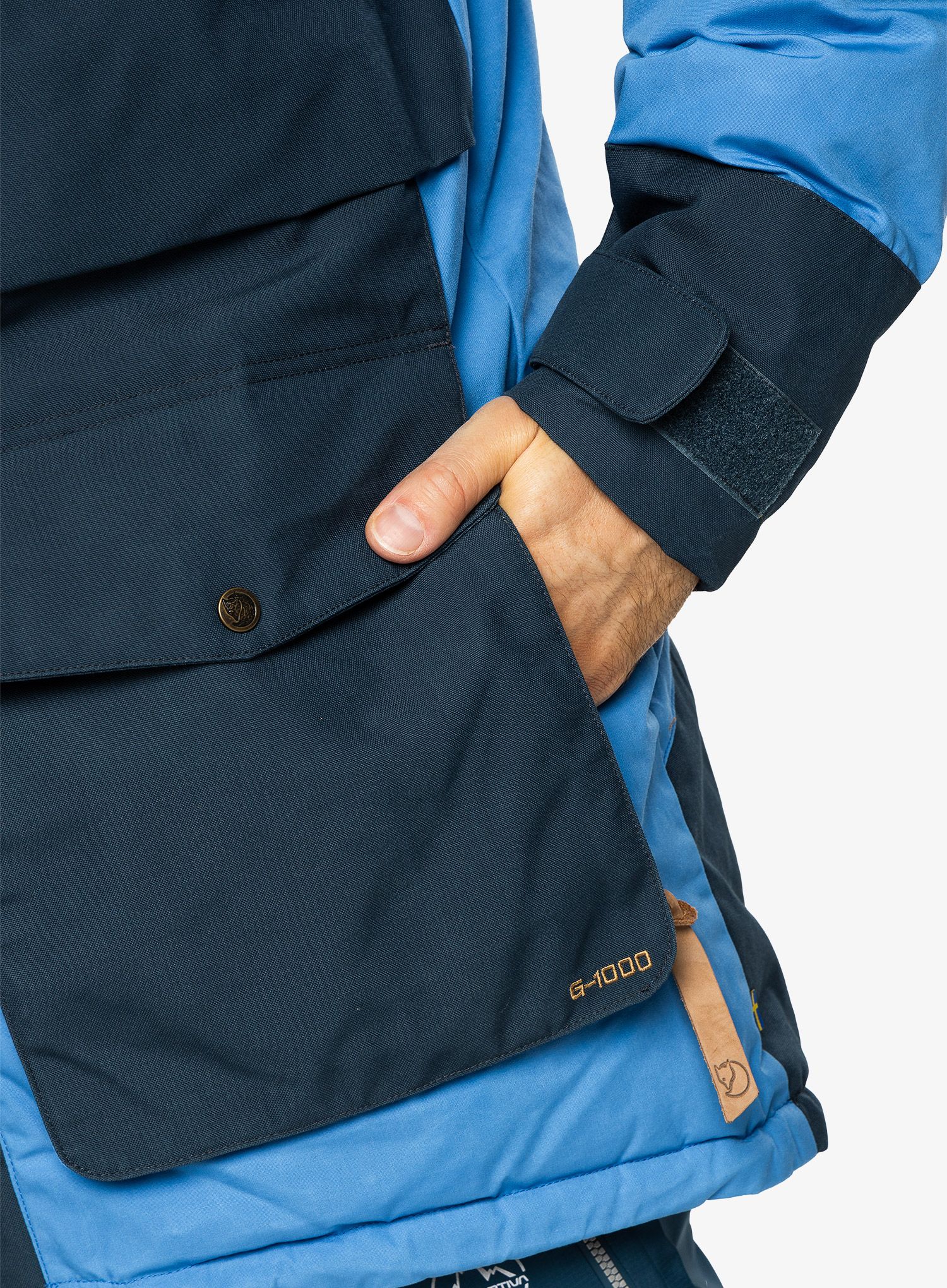Zimska jakna Fjallraven Polar Expedition Parka - un blue/mountain blue