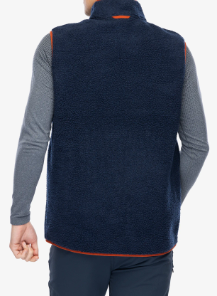 Brezrokavnik Fjallraven Vardag Pile Fleece Vest - navy/autumn leaf