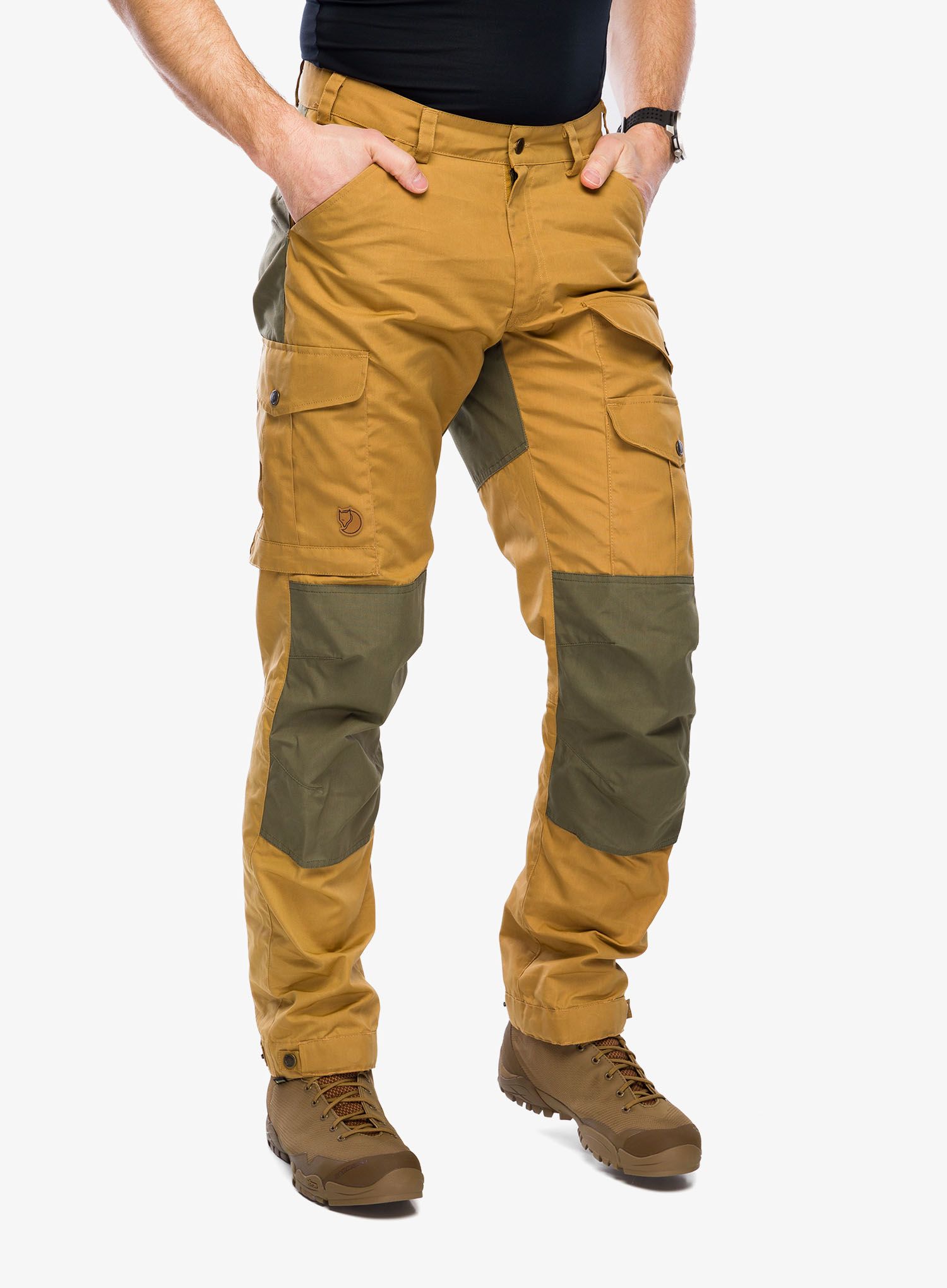 Pohodne hlače Fjallraven Vidda Pro Trousers - buckwheat brown/laurel green
