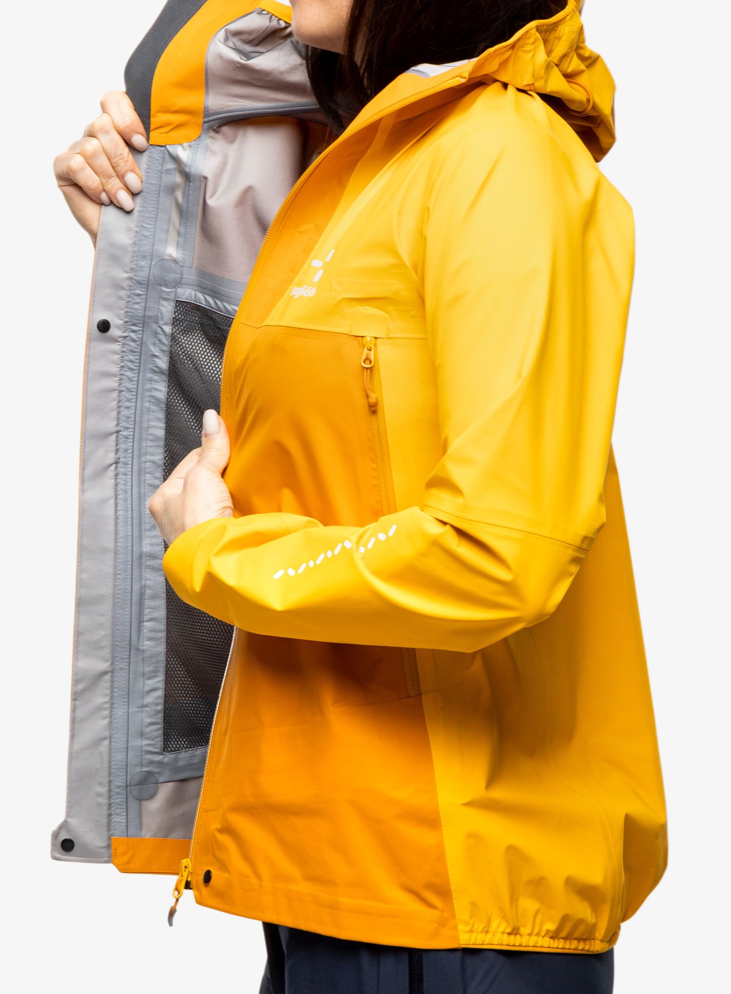 Ženske GORE-TEX jakna Haglofs L.I.M GTX Active Jacket - sunny yellow/desert yellow