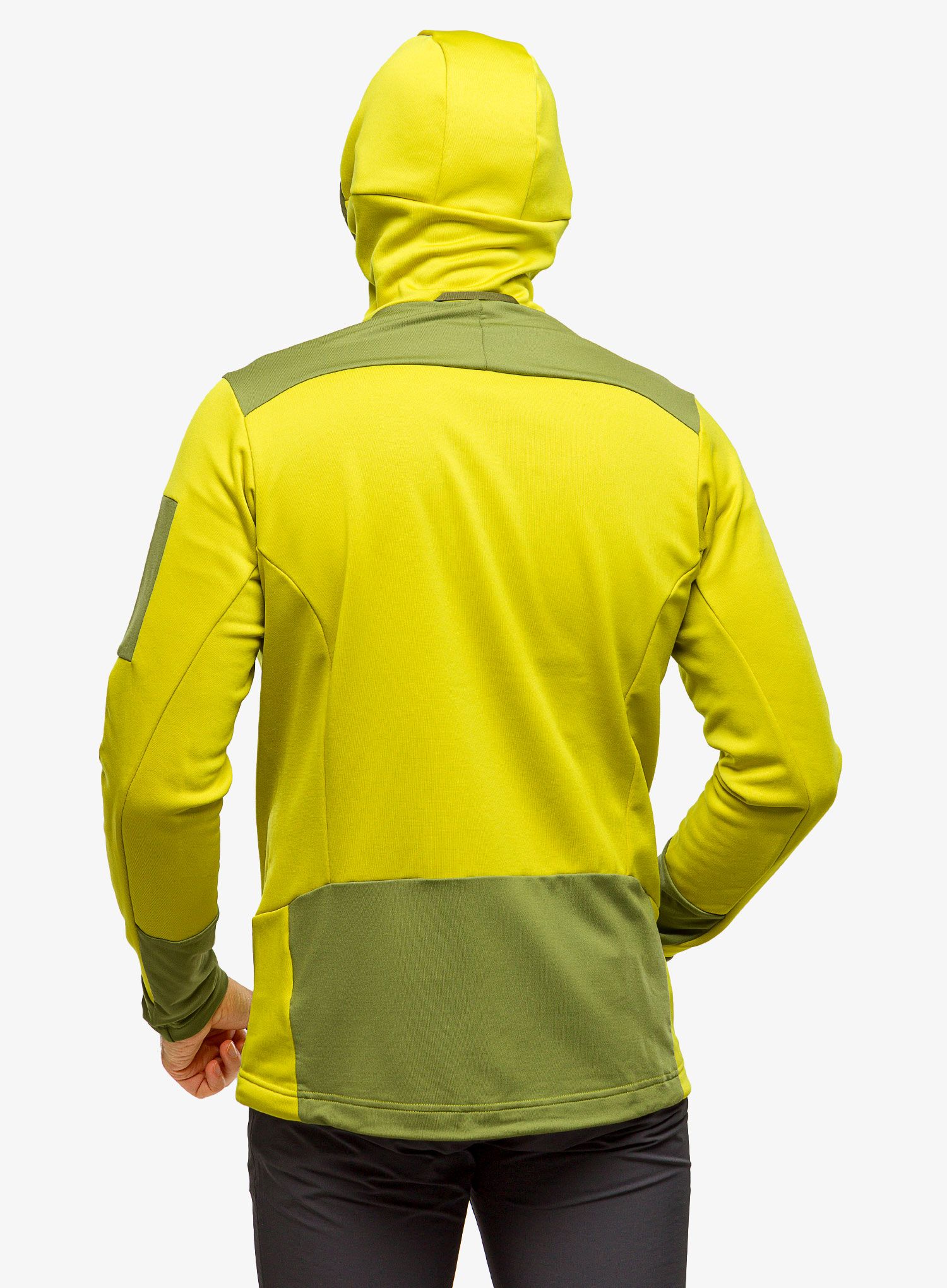 Moški flis Haglofs Astral Hood - aurora/olive green