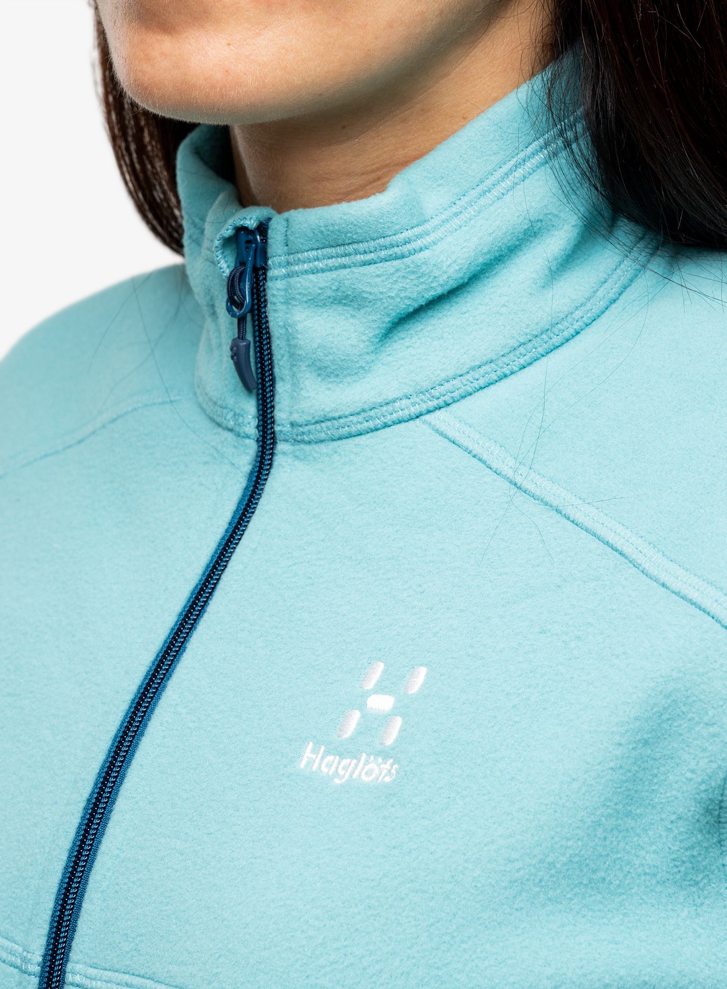 Ženski flis Haglofs Buteo Mid Jacket - frost blue