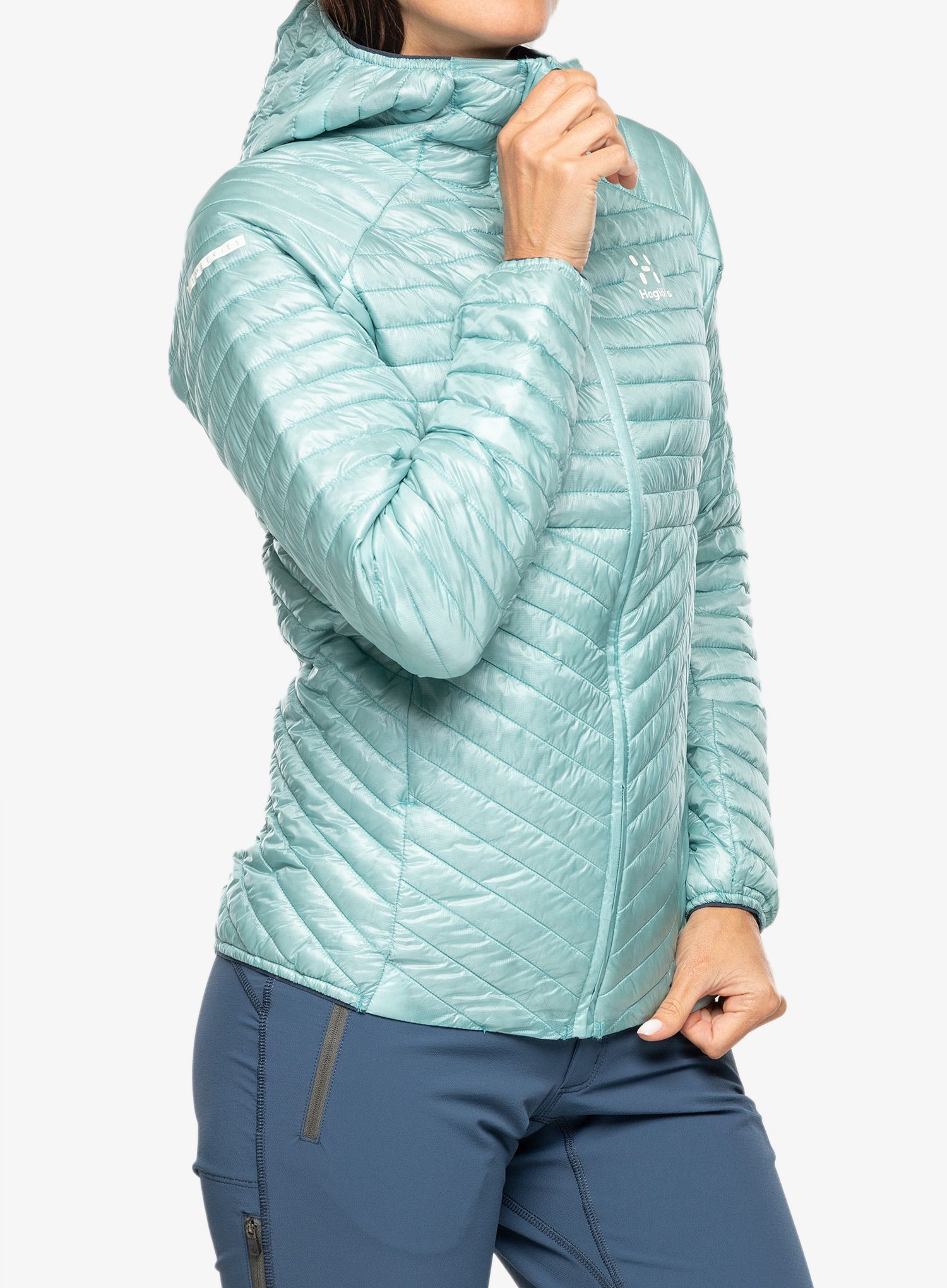 Ženska nepremočljiva jakna Haglofs L.I.M. Mimic Hood - frost blue