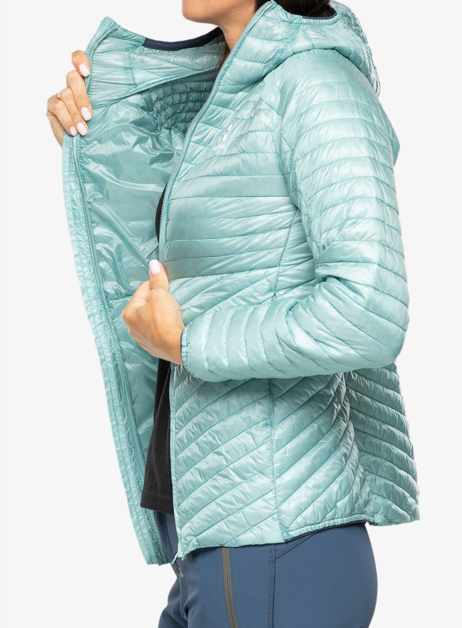 Ženska nepremočljiva jakna Haglofs L.I.M. Mimic Hood - frost blue