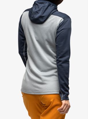 Ženska jopica z zadrgo Haglofs ROC Flash Mid Hood - tarn blue/concrete