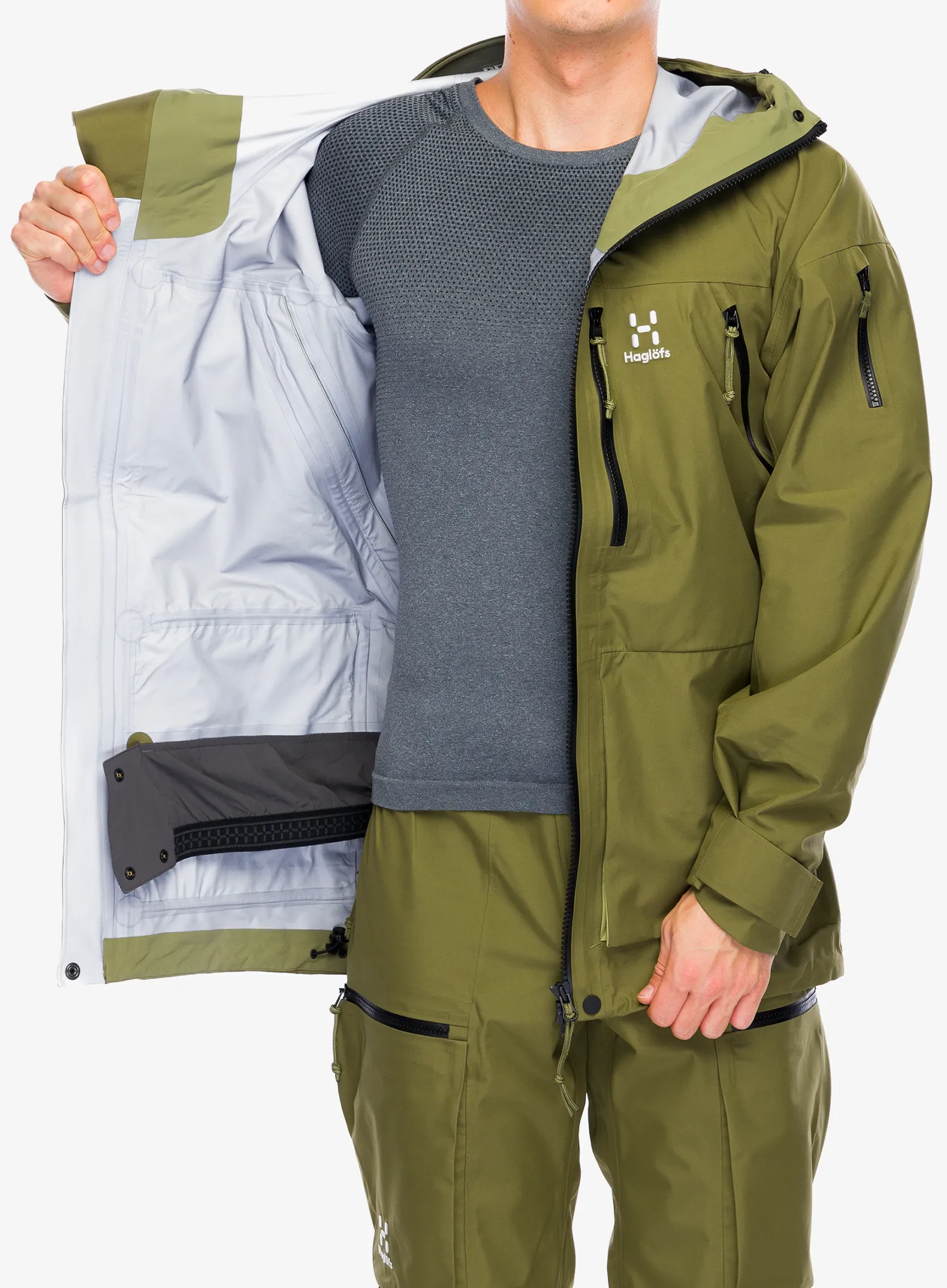 Nepremočljiva jakna Haglofs Vassi GTX Jacket - olive green/thyme green